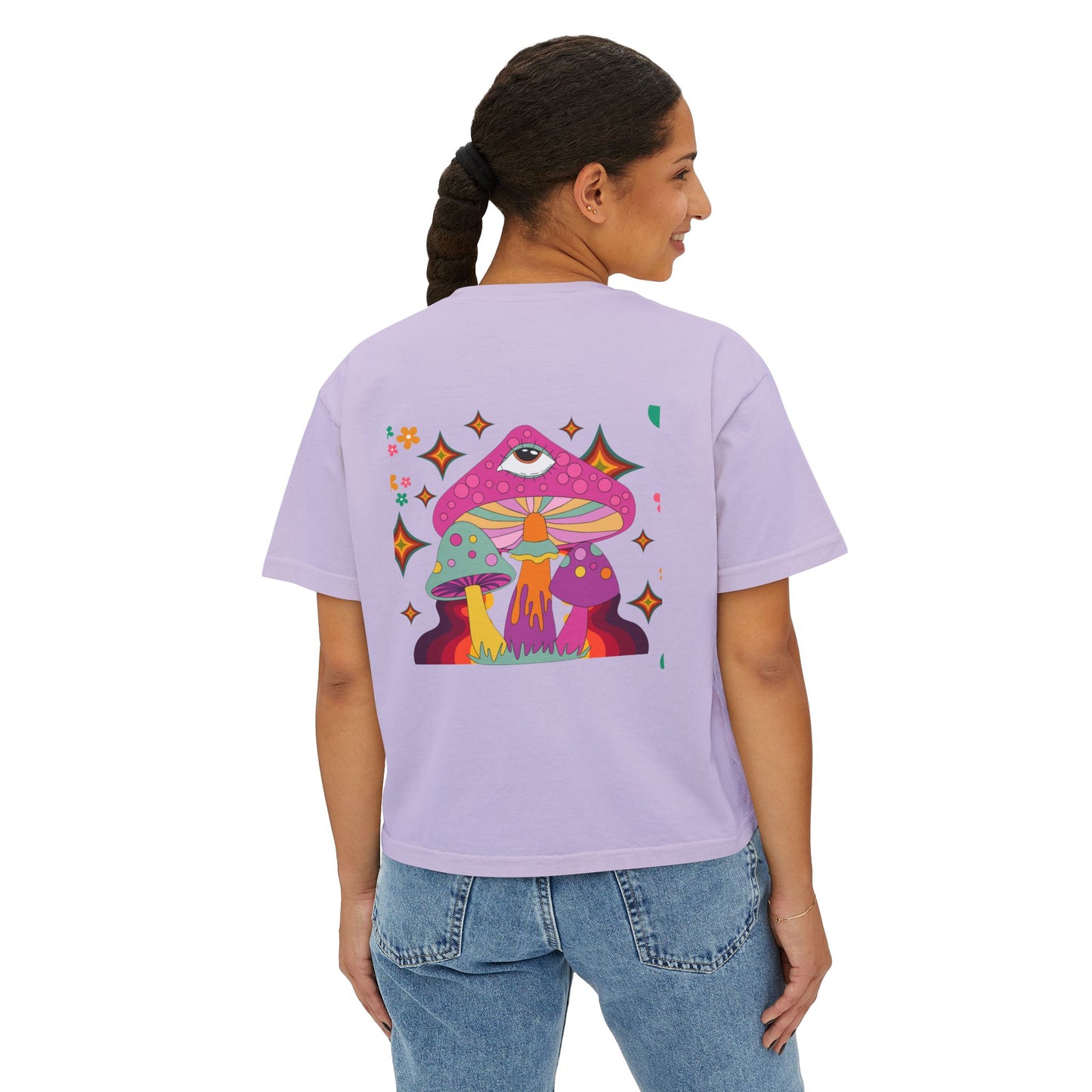 "Groovy Mushroom" Women's Boxy Tee