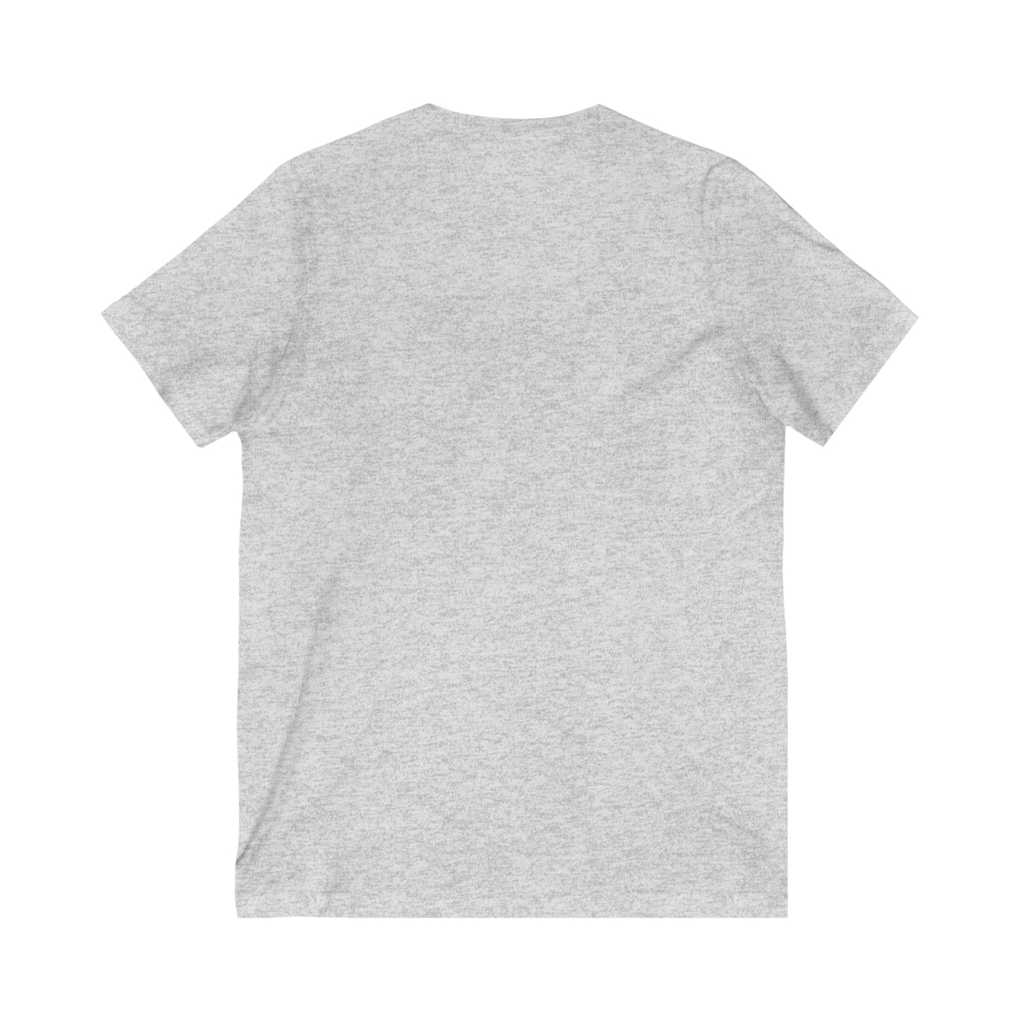 "He Has Risen" Unisex V-Neck Tee, Black Text
