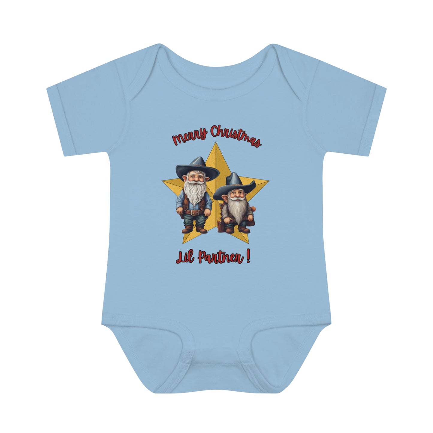 "Mary Christmas Lil Partner! "Infant Baby Rib Bodysuit