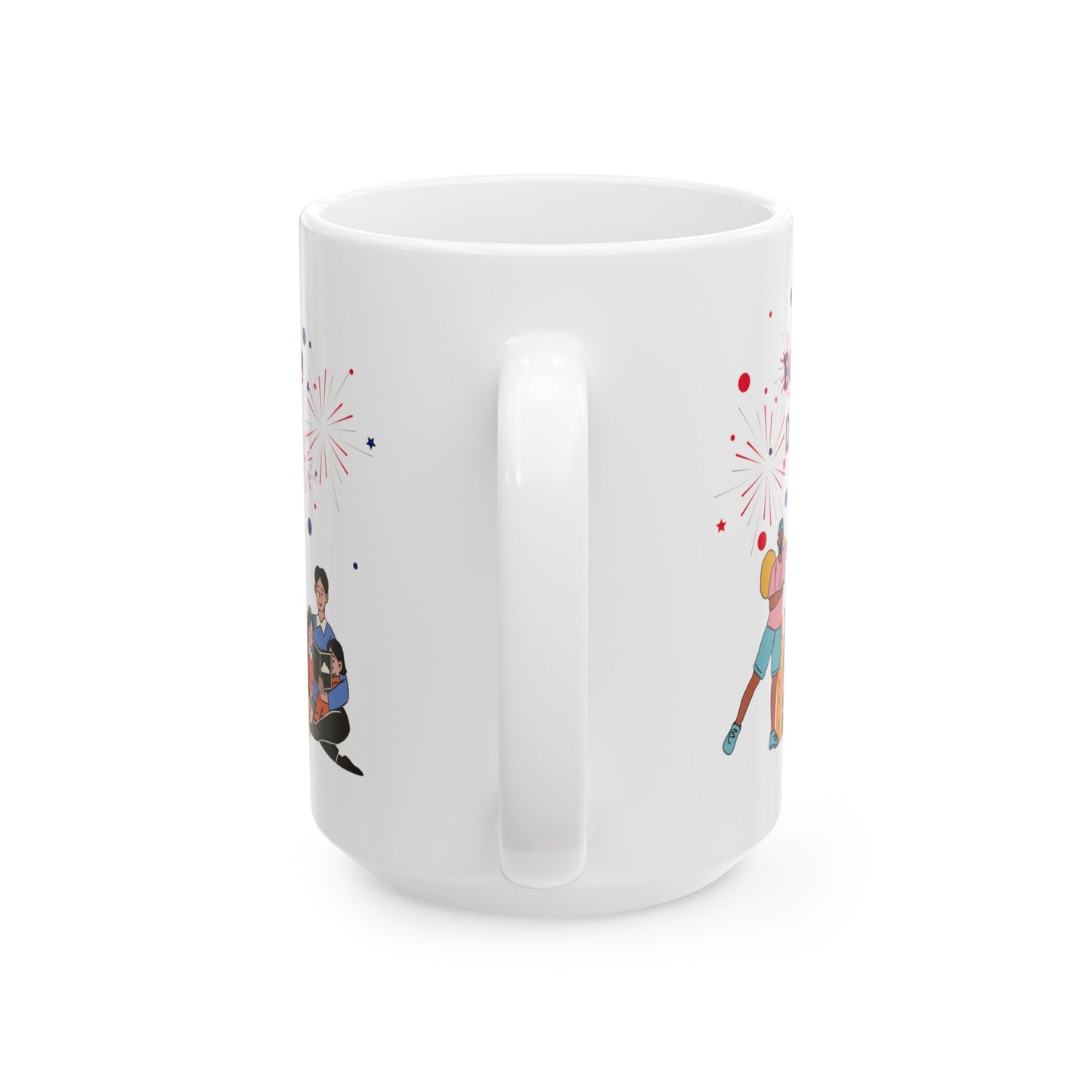 "Best Single Dad Ever" Urban Setting-Design, White Ceramic Mug, (11 oz, 15 oz)