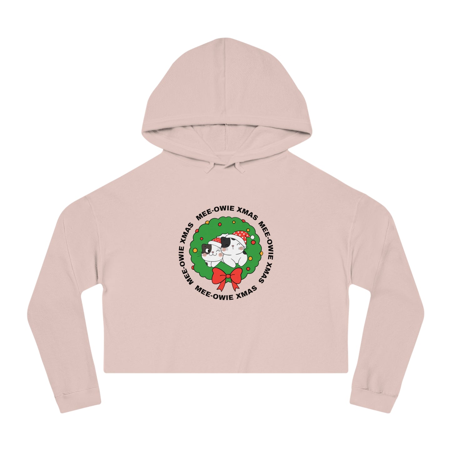 "MEE-OWIE XMAS" Women’s Cropped Hooded Sweatshirt