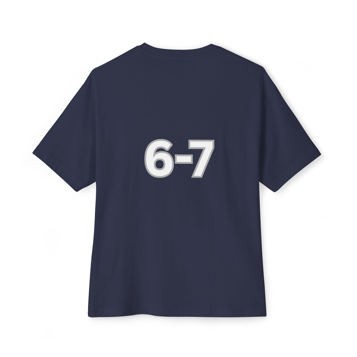 "6-7" Unisex Oversized Boxy Tee With Front And Back Graphics. Let Your Shirt Do The Talking!