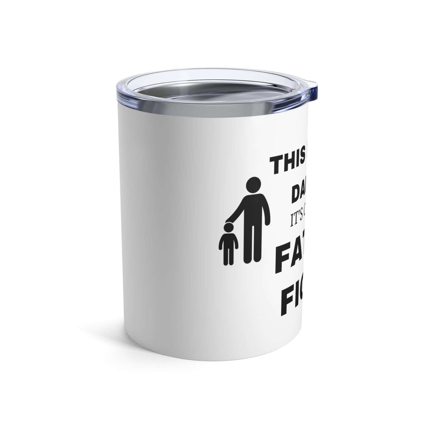 "NOT A DAD BOD" Design #1, Stainless Steel Insulated, White 10 oz Tumbler
