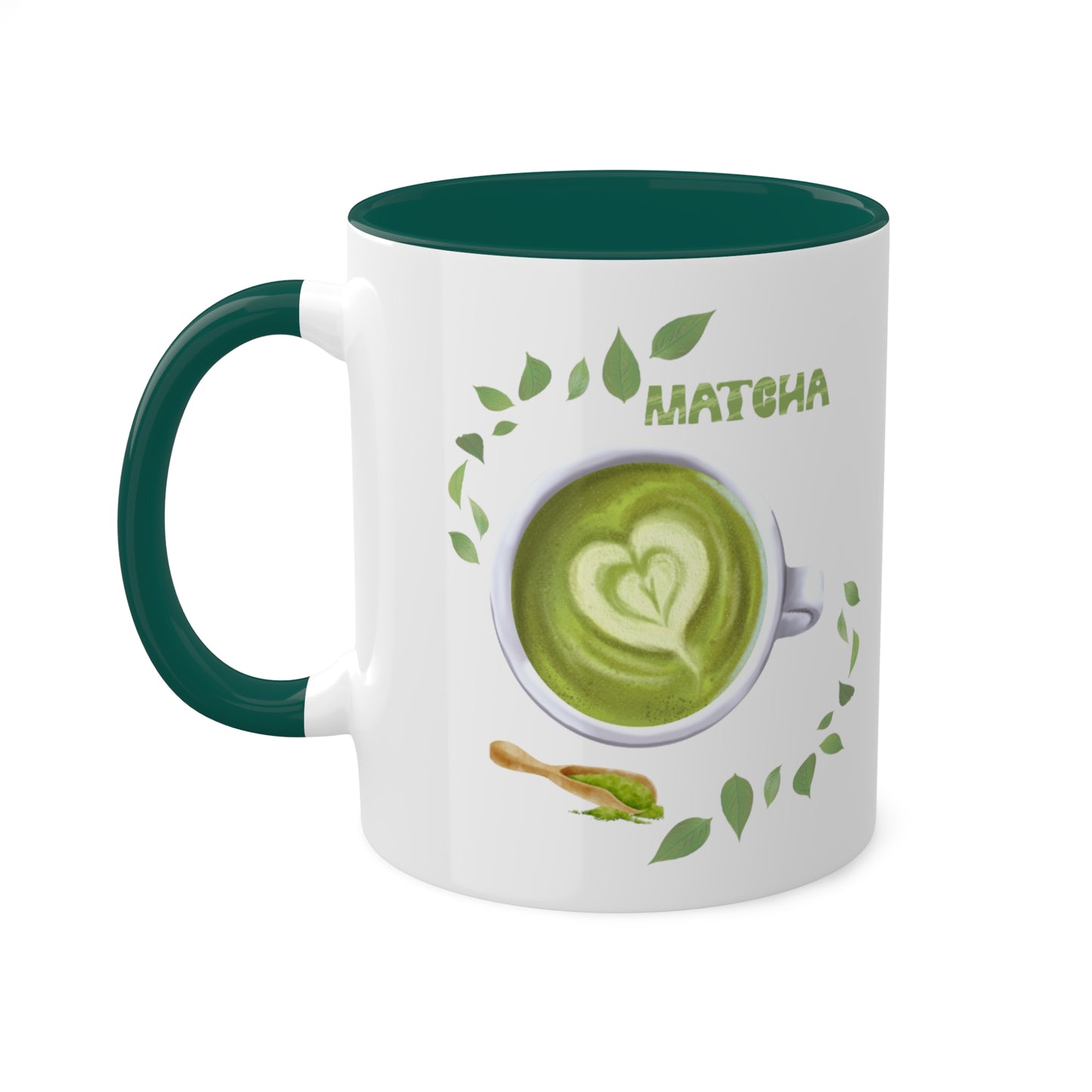 "Matcha Lover" Colorful Accent Mugs, 11 oz