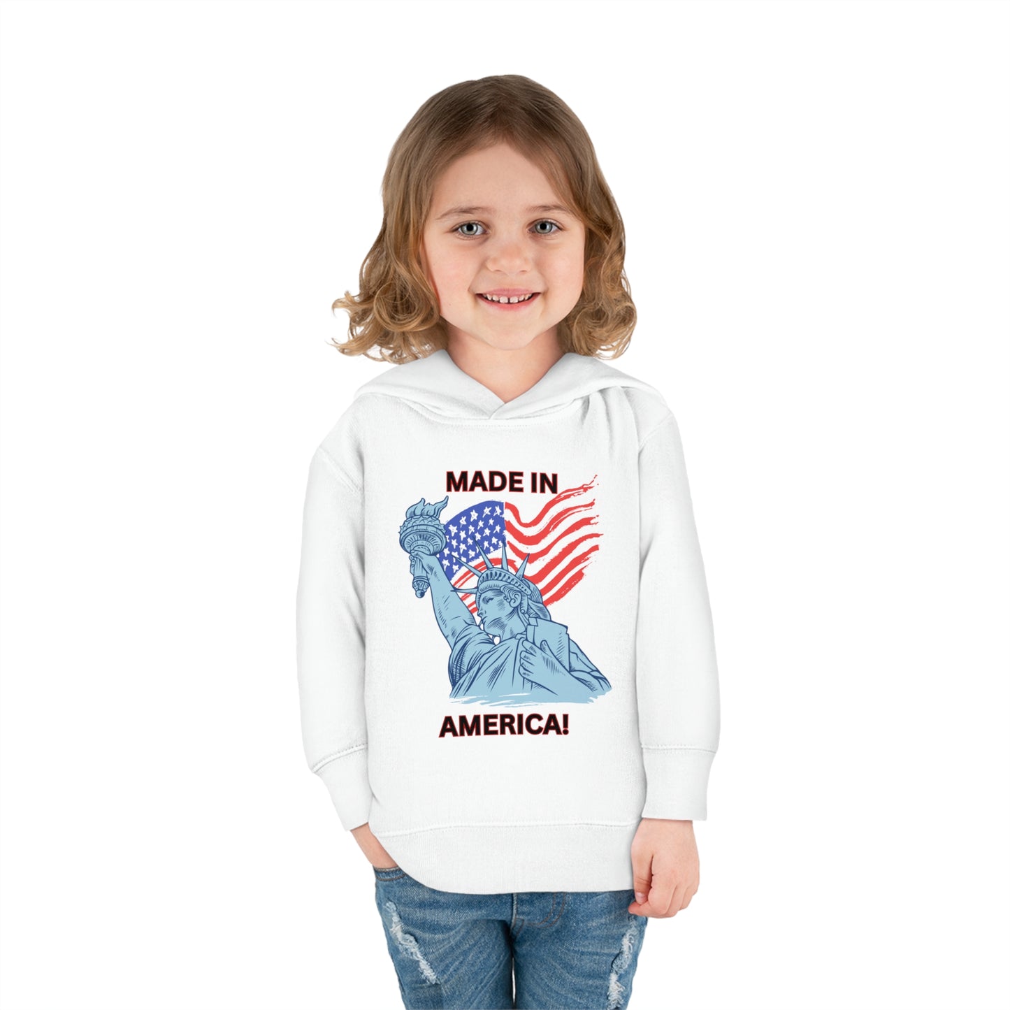 "Made In America" Toddler Pullover Fleece Hoodie