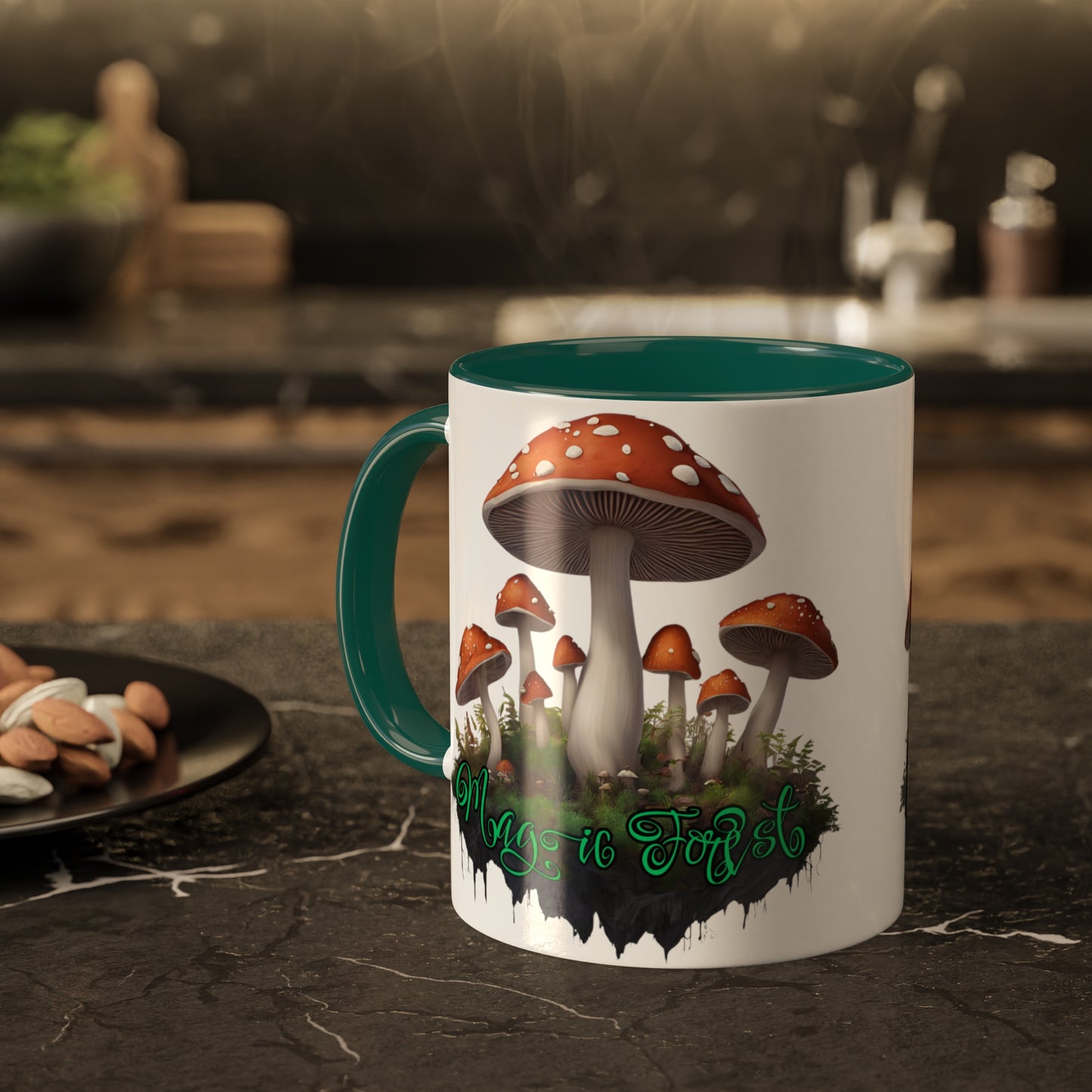 "Floating Magic Forest" White with Colorful Accents, 11 oz Mug