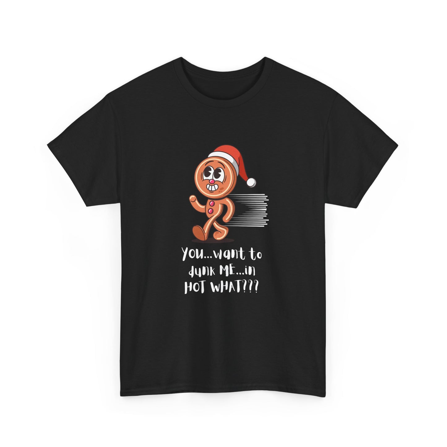 "Running Gingerbread Man" Unisex Heavy Cotton Tee