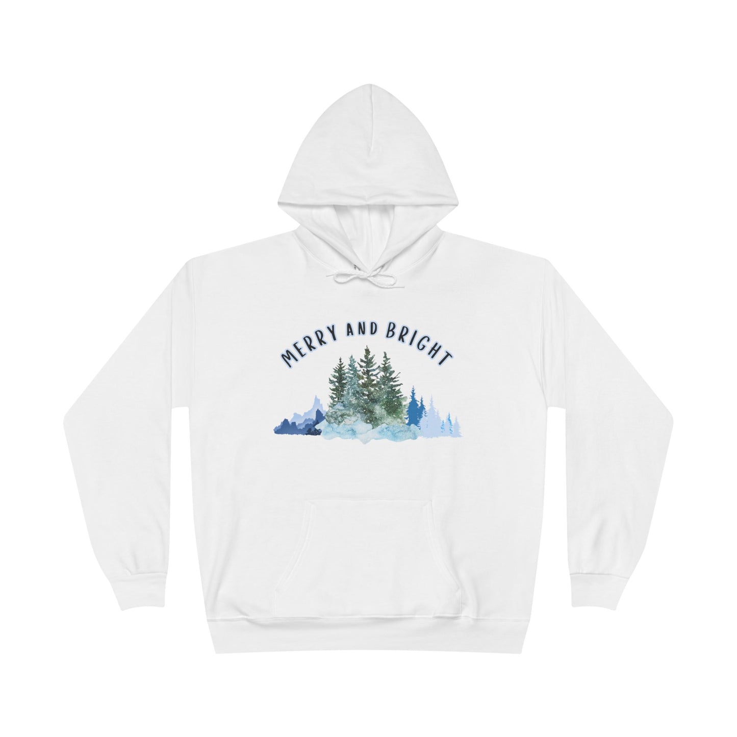 "Merry And Bright" Unisex EcoSmart® Pullover Hoodie Sweatshirt