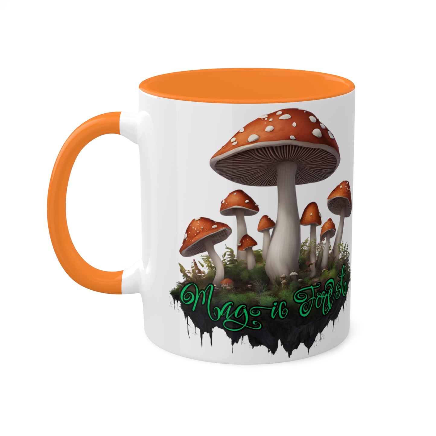 "Floating Magic Forest" White with Colorful Accents, 11 oz Mug
