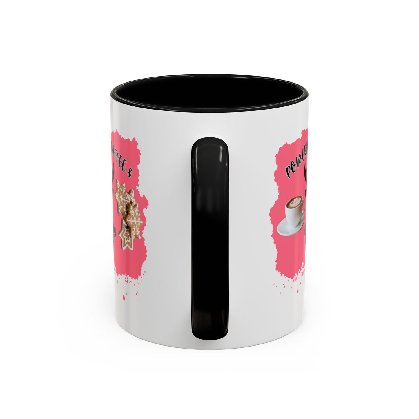 "Powered By Coffee & Christmas Spirit!" Accent Coffee Mug (11oz & 15oz)