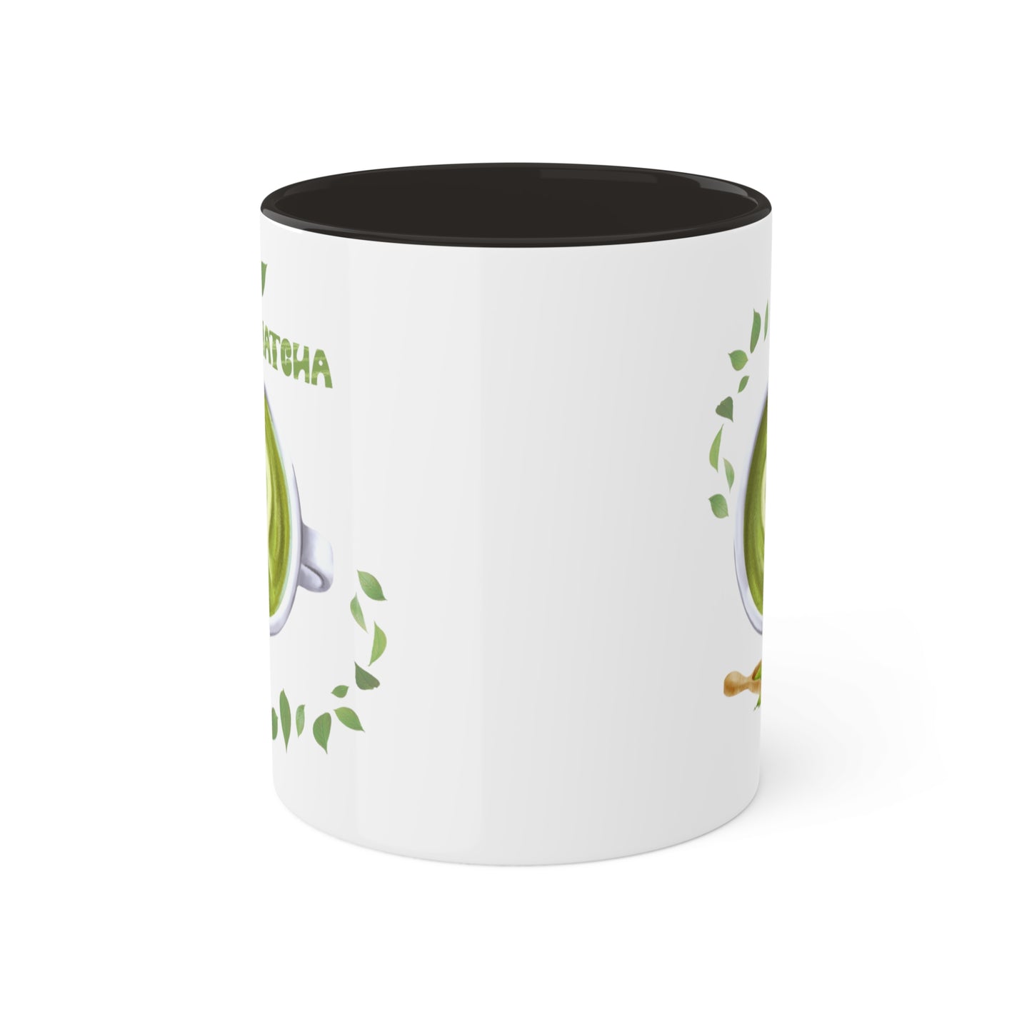 "Matcha Lover" Colorful Accent Mugs, 11 oz