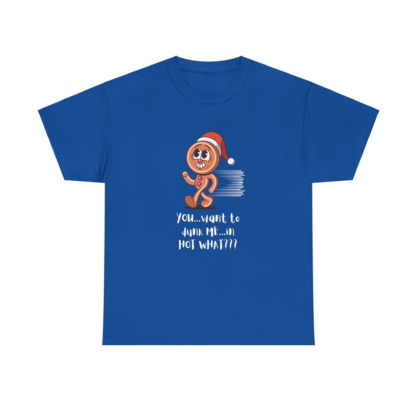 "Running Gingerbread Man" Unisex Heavy Cotton Tee