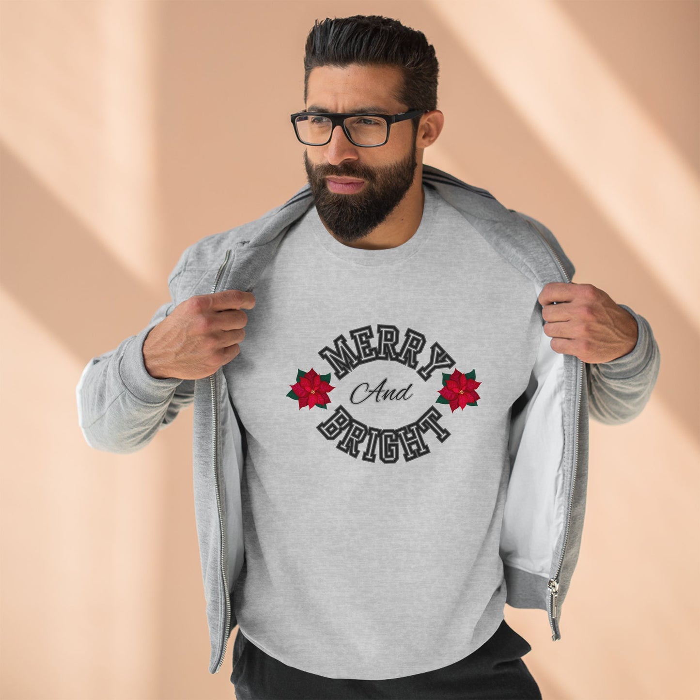 "Merry And Bright" Unisex Crewneck Sweatshirt