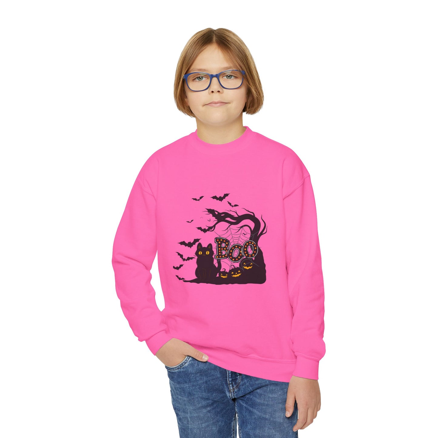 "Boo" Sweatshirt, Kids Halloween Sweatshirt