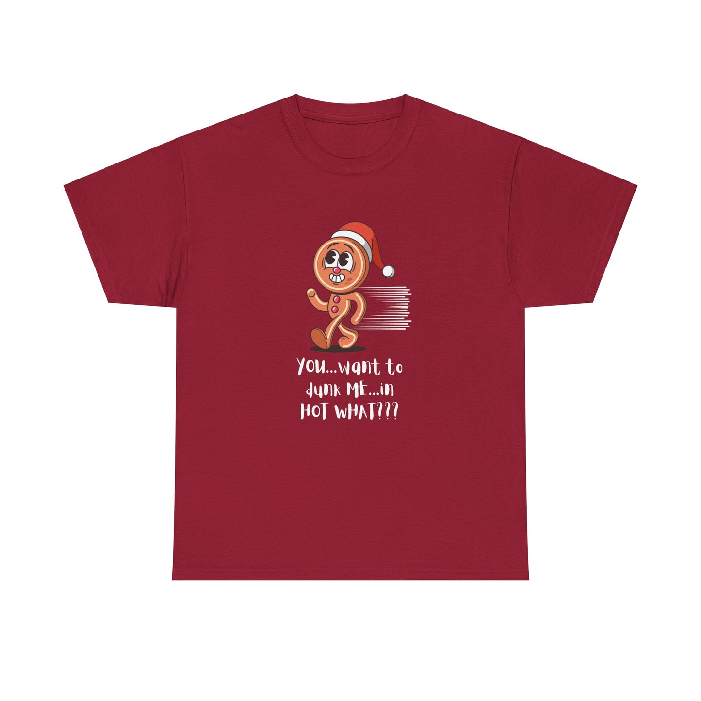 "Running Gingerbread Man" Unisex Heavy Cotton Tee