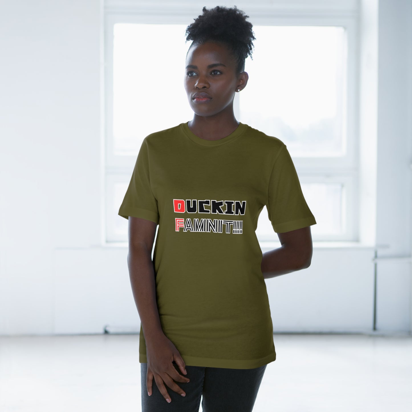 "DUCKIN FAMNIT!!!" Unisex T-shirt