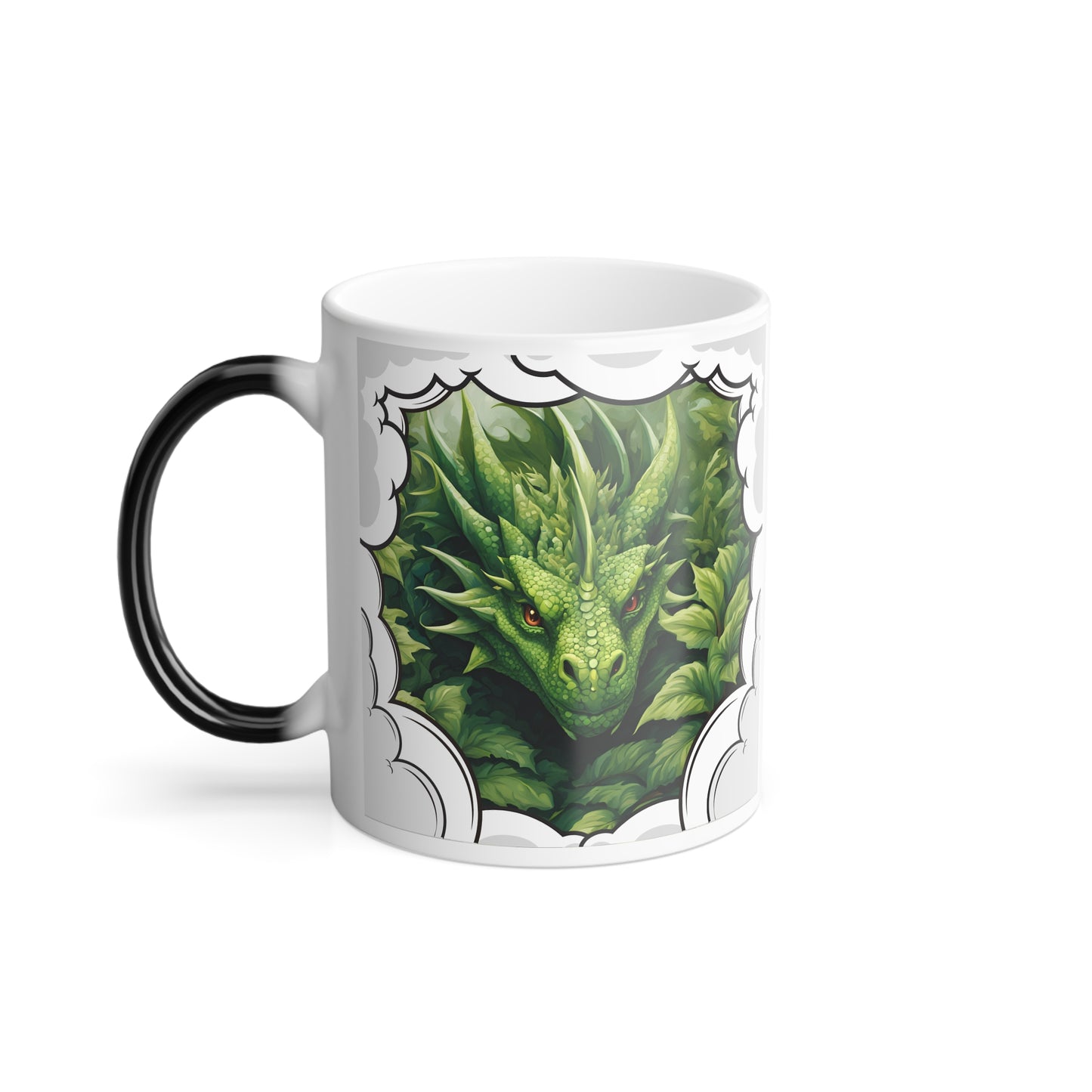 "Green Anime-Style Dragon" 11 oz Color Morphing Mug