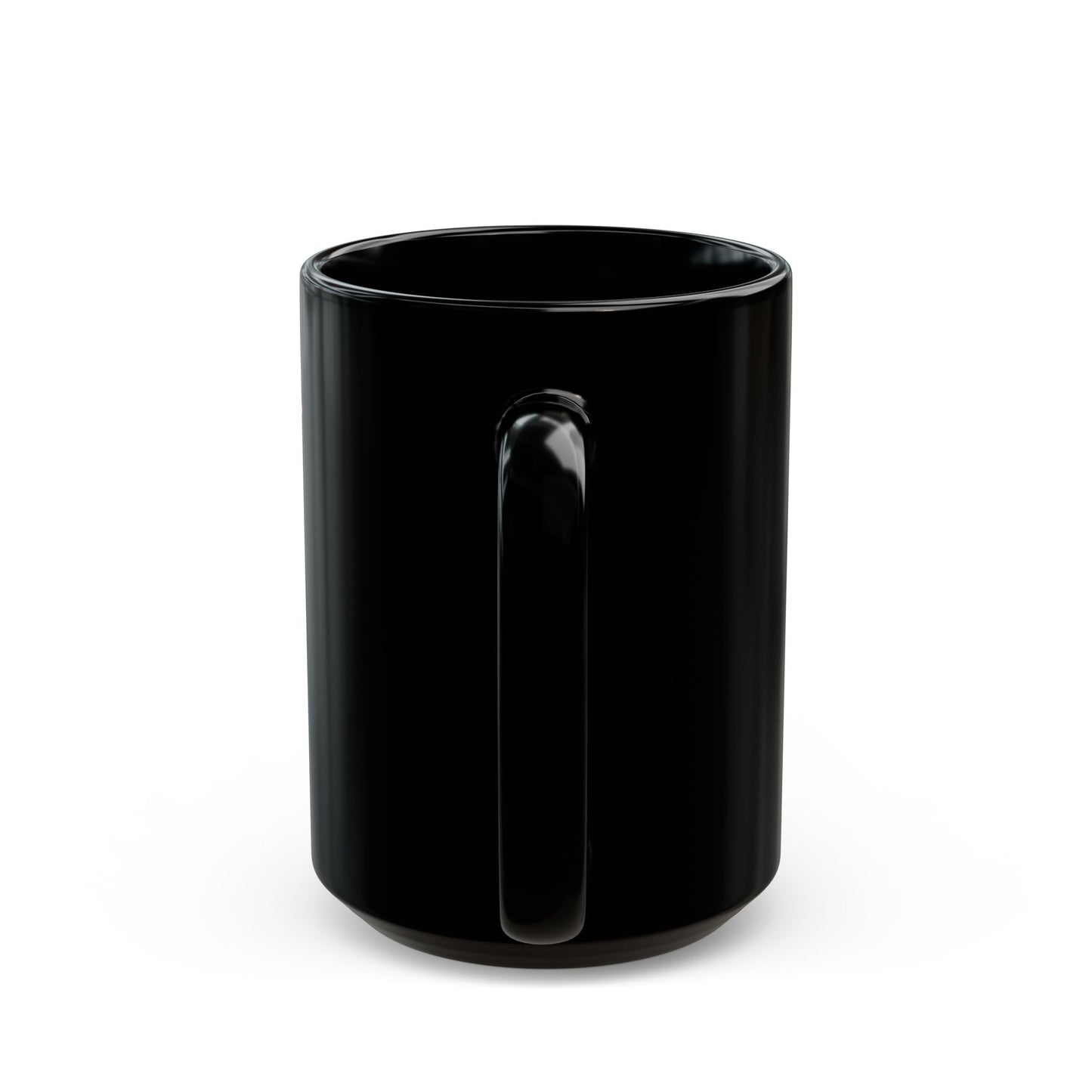 "Me Thirsty", Orange Text ,Black Mug (15oz)