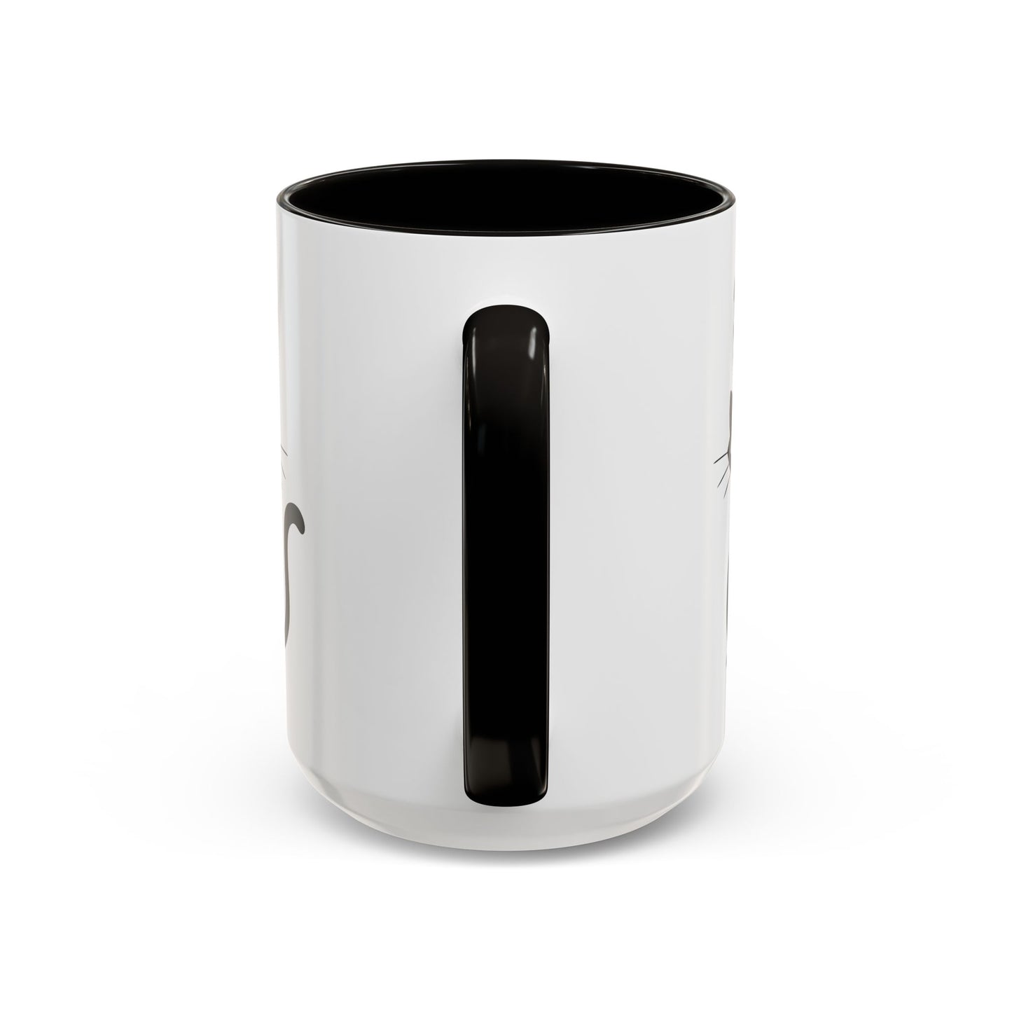 ''Boo" Black Kitty, White Ceramic Mugs With Colorful Accents (11oz and 15oz)