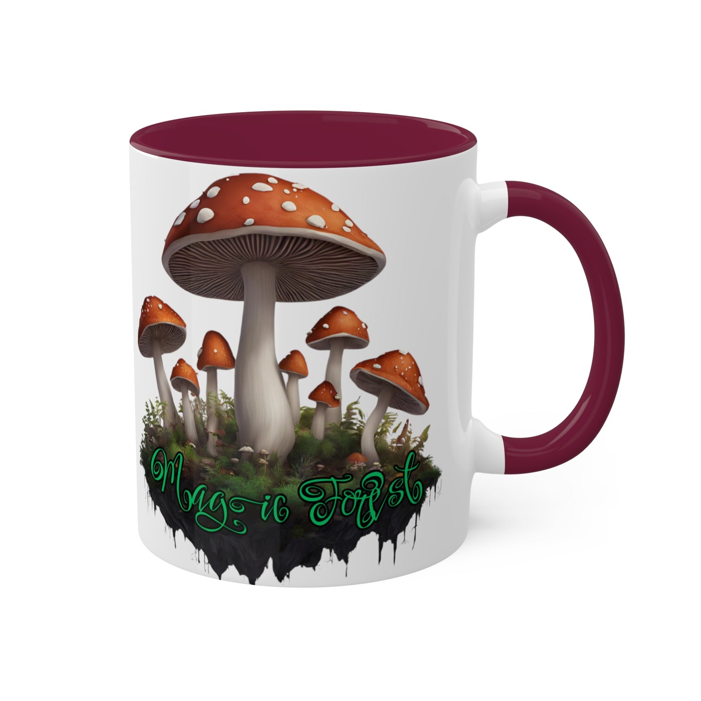 "Floating Magic Forest" White with Colorful Accents, 11 oz Mug