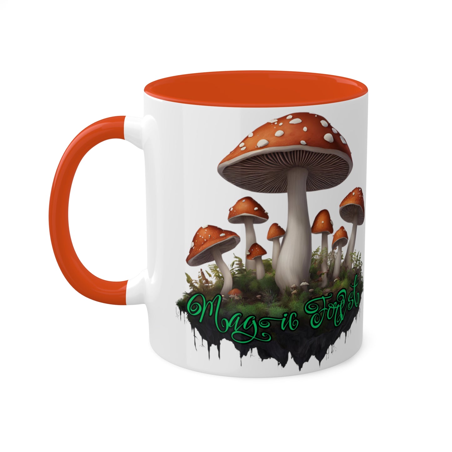 "Floating Magic Forest" White with Colorful Accents, 11 oz Mug