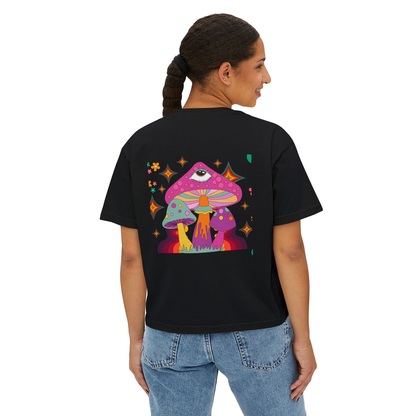 "Groovy Mushroom" Women's Boxy Tee