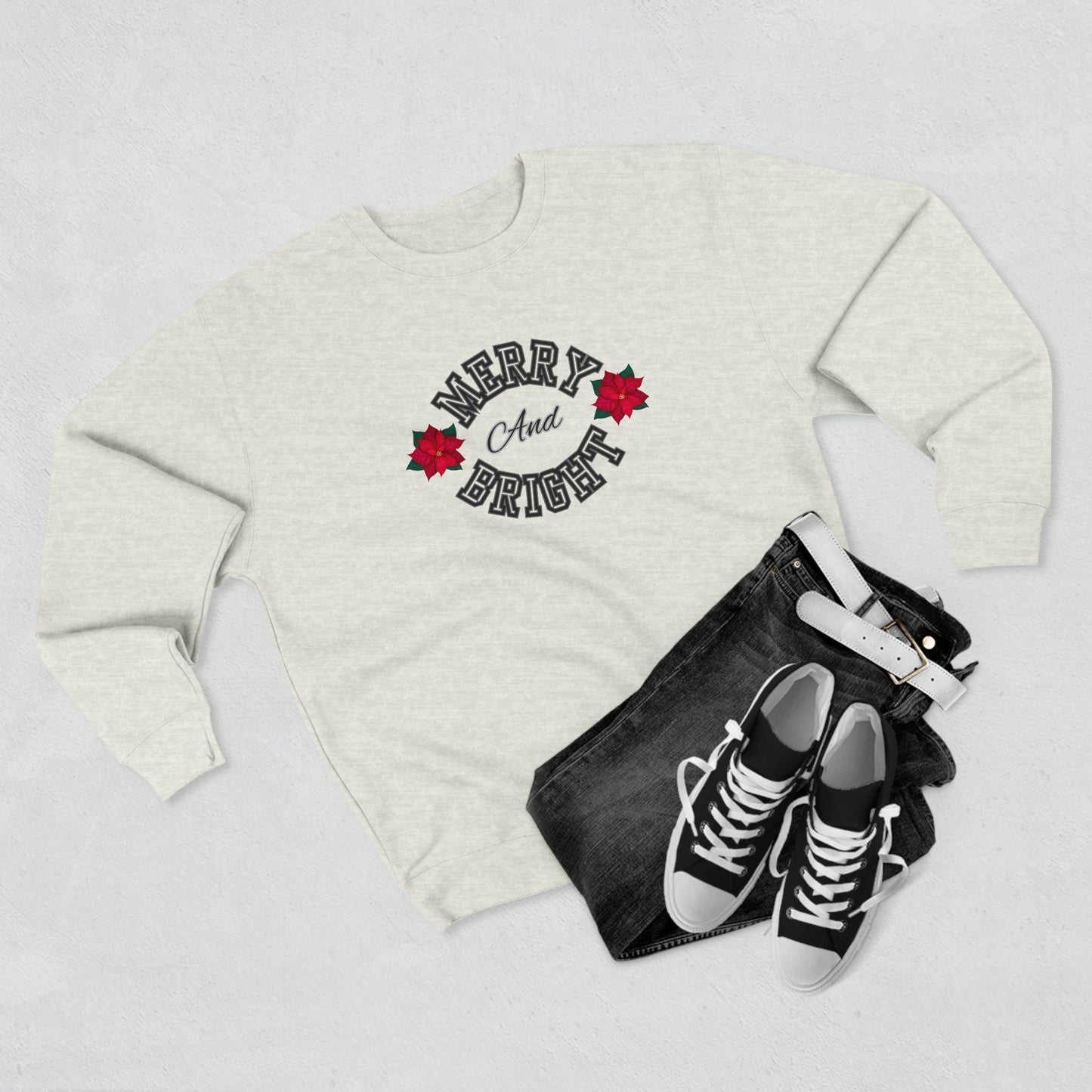 "Merry And Bright" Unisex Crewneck Sweatshirt
