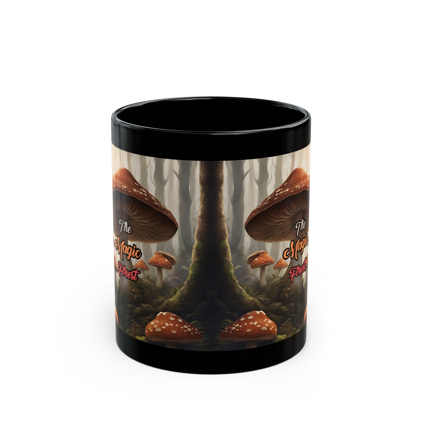 "The Magic Forest" Black Mug, 11oz