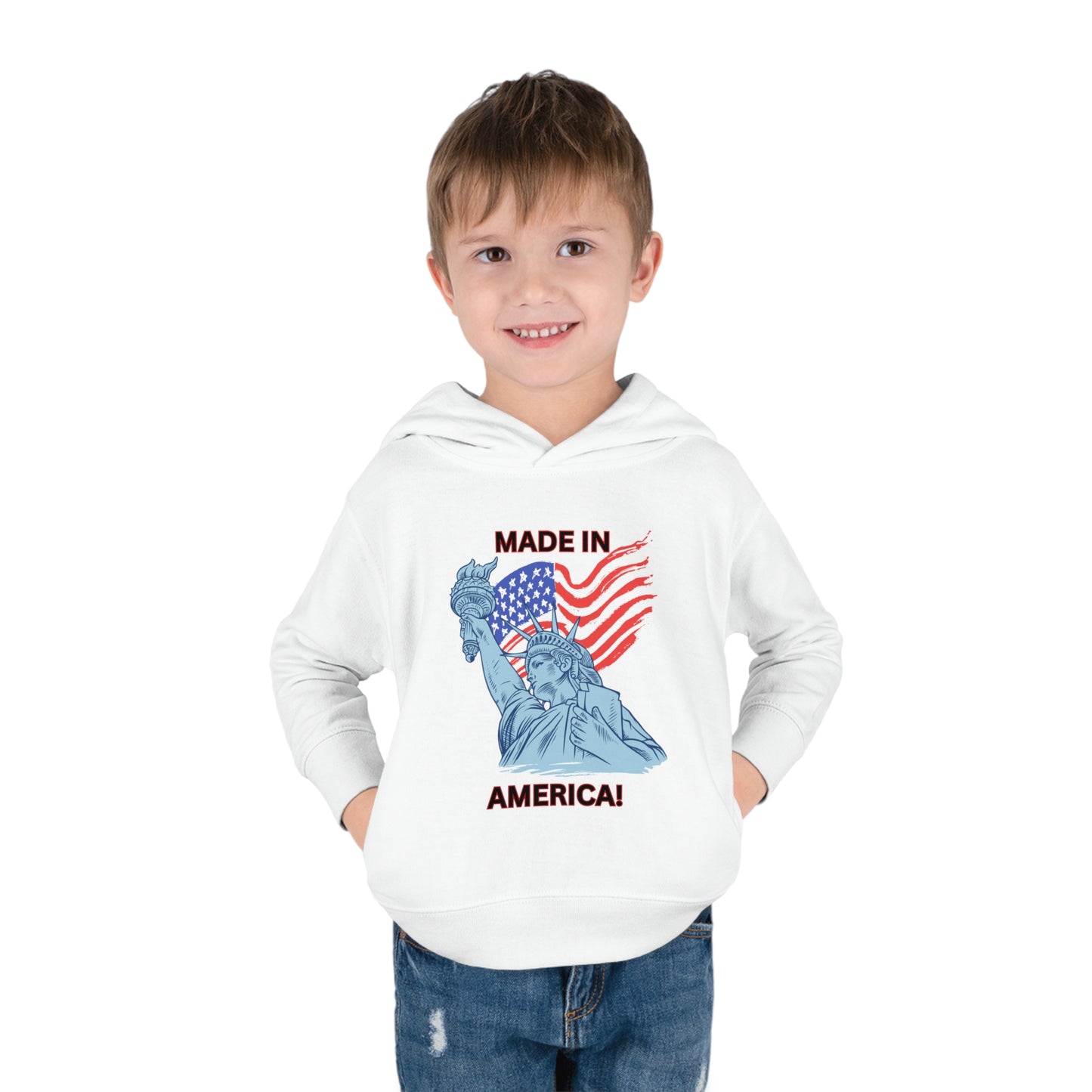 "Made In America" Toddler Pullover Fleece Hoodie