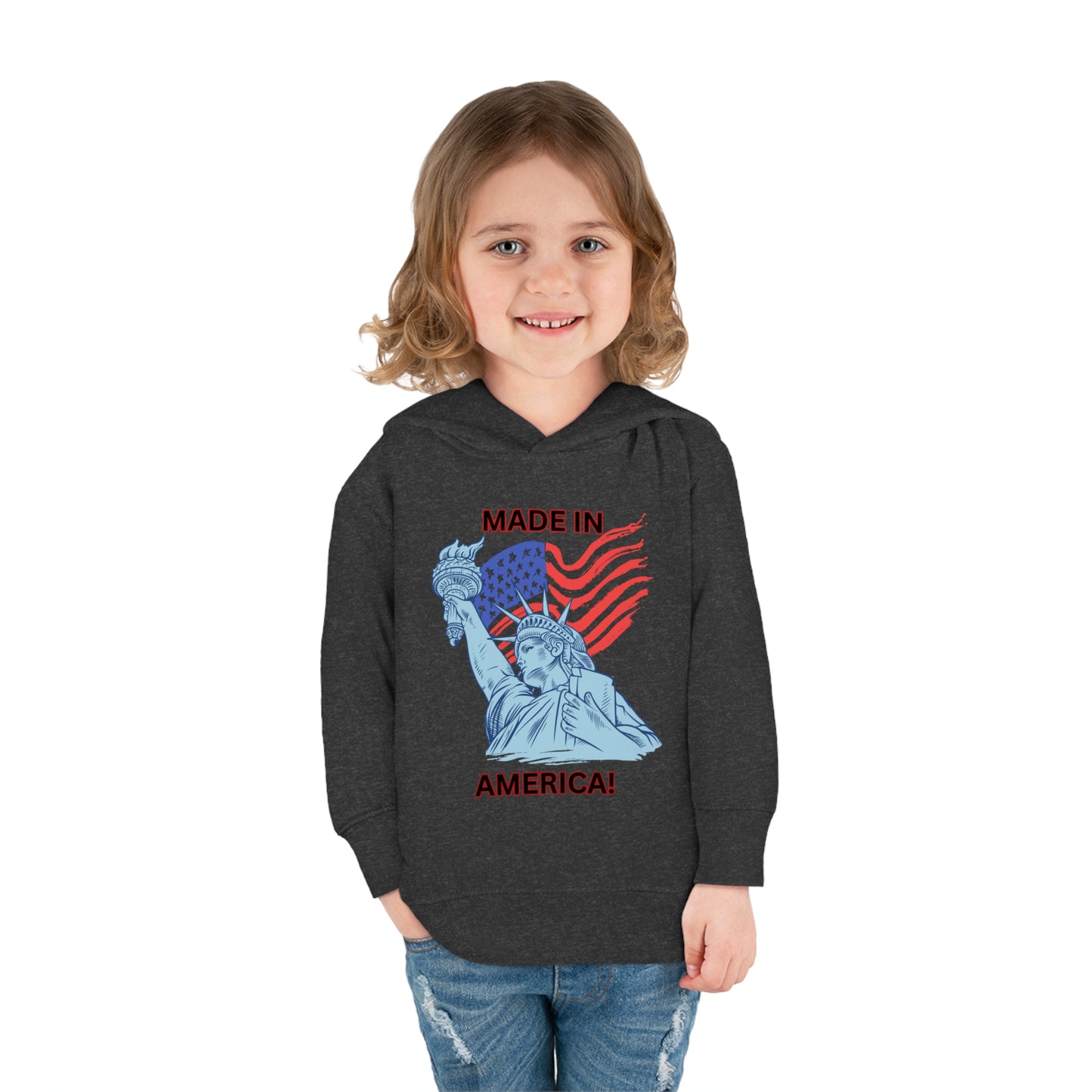 "Made In America" Toddler Pullover Fleece Hoodie