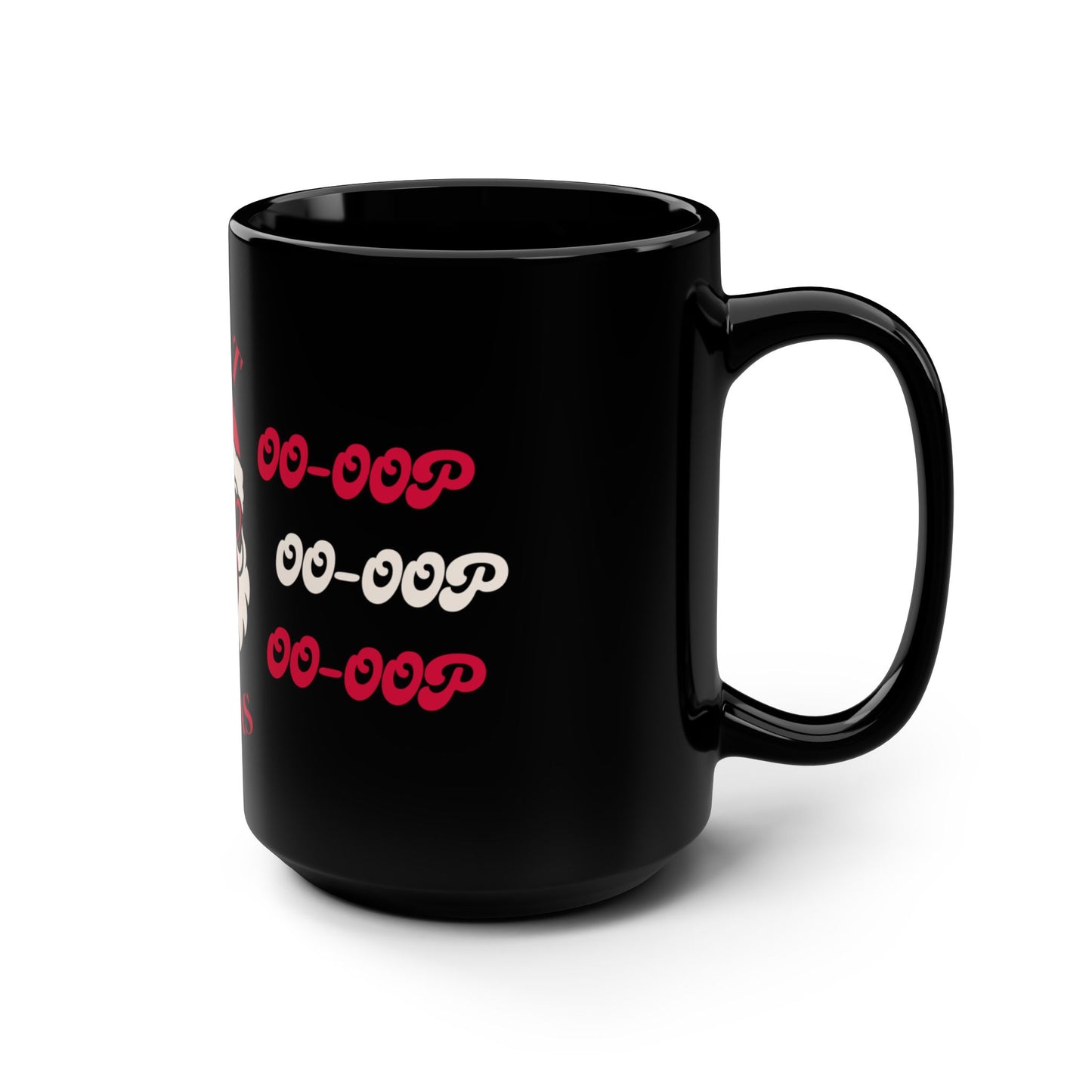 "DST Xmas", 15 oz Black Ceramic Mug, 15oz