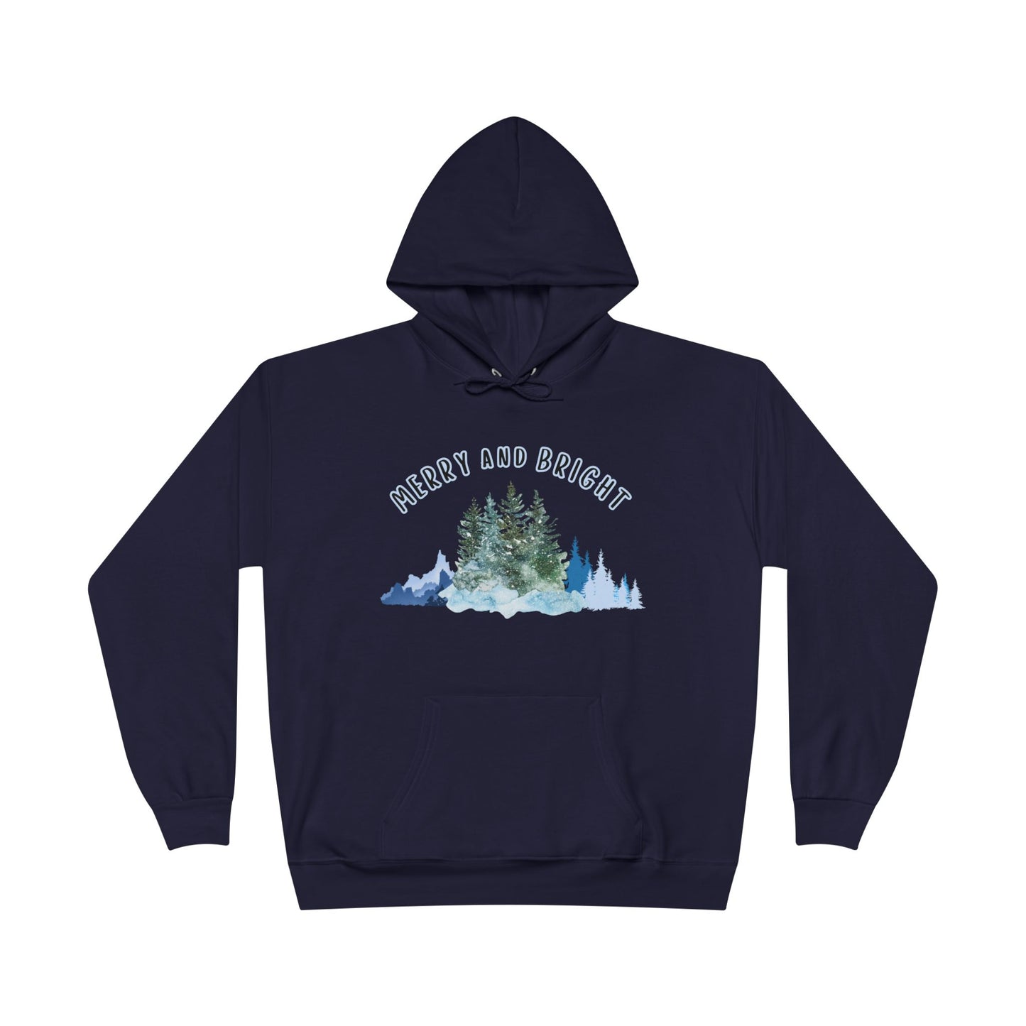 "Merry And Bright" Unisex EcoSmart® Pullover Hoodie Sweatshirt