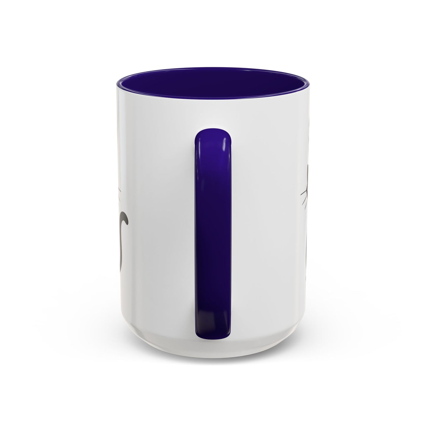 ''Boo" Black Kitty, White Ceramic Mugs With Colorful Accents (11oz and 15oz)