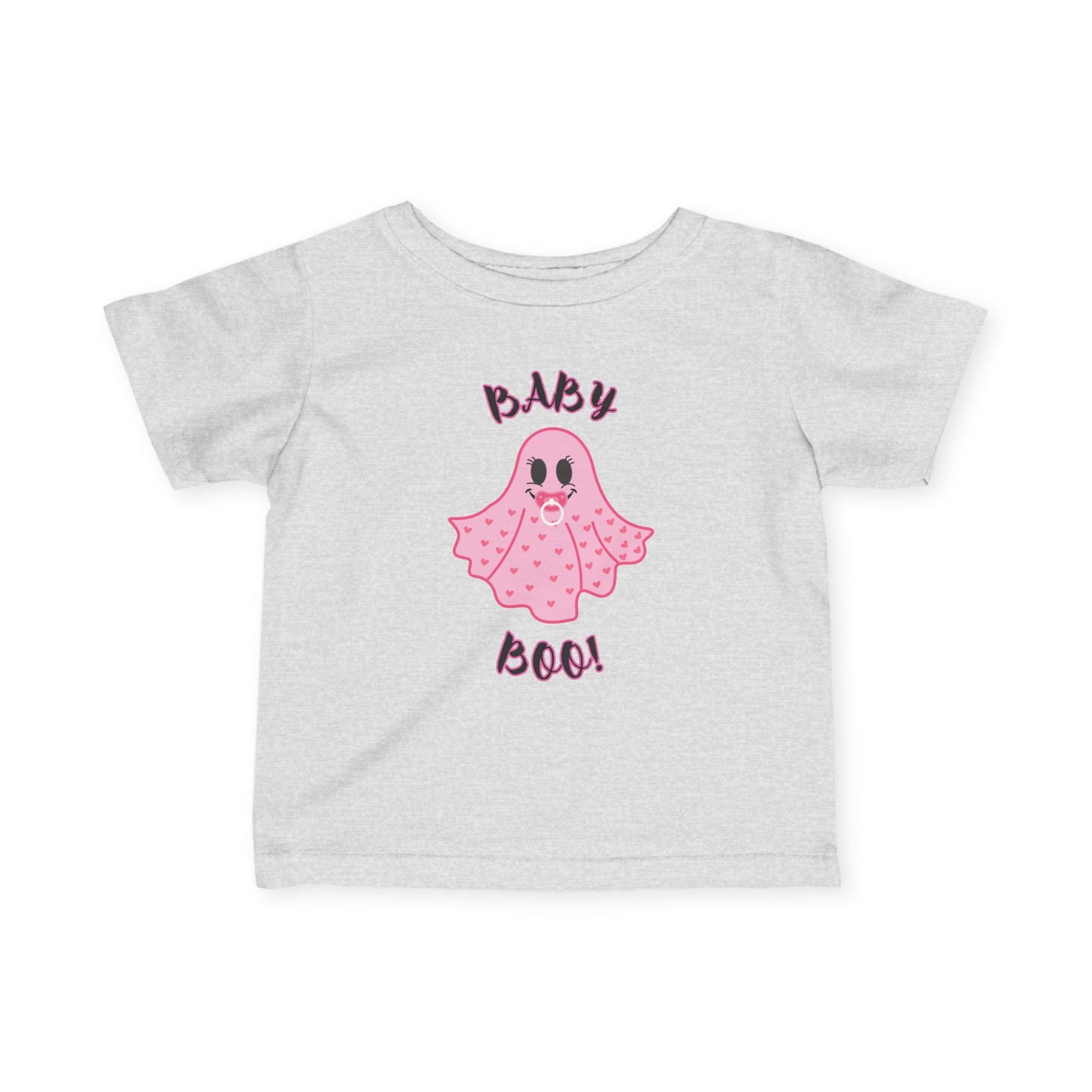 "Baby Boo-Pink" Ghost Infant Halloween Tee