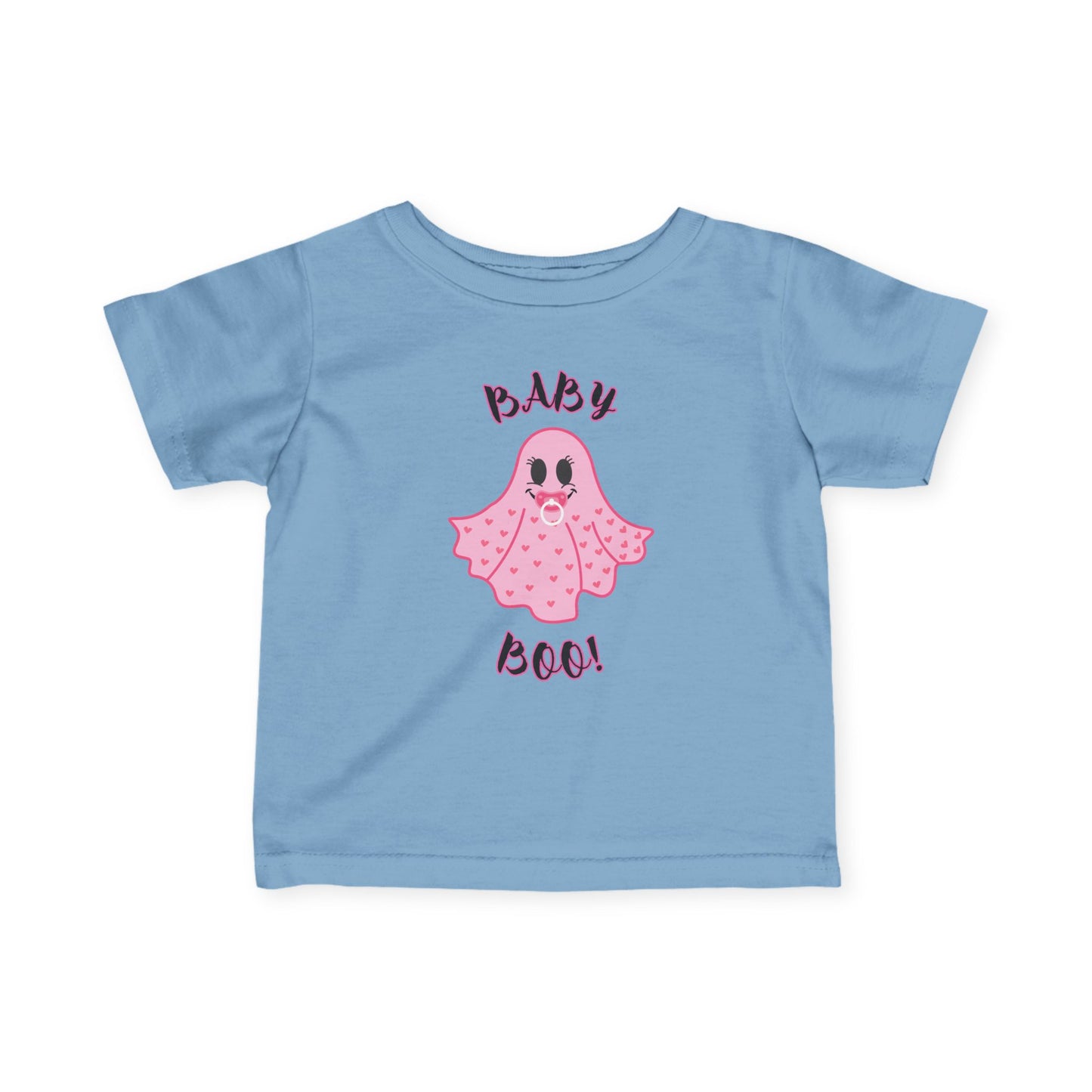 "Baby Boo-Pink" Ghost Infant Halloween Tee