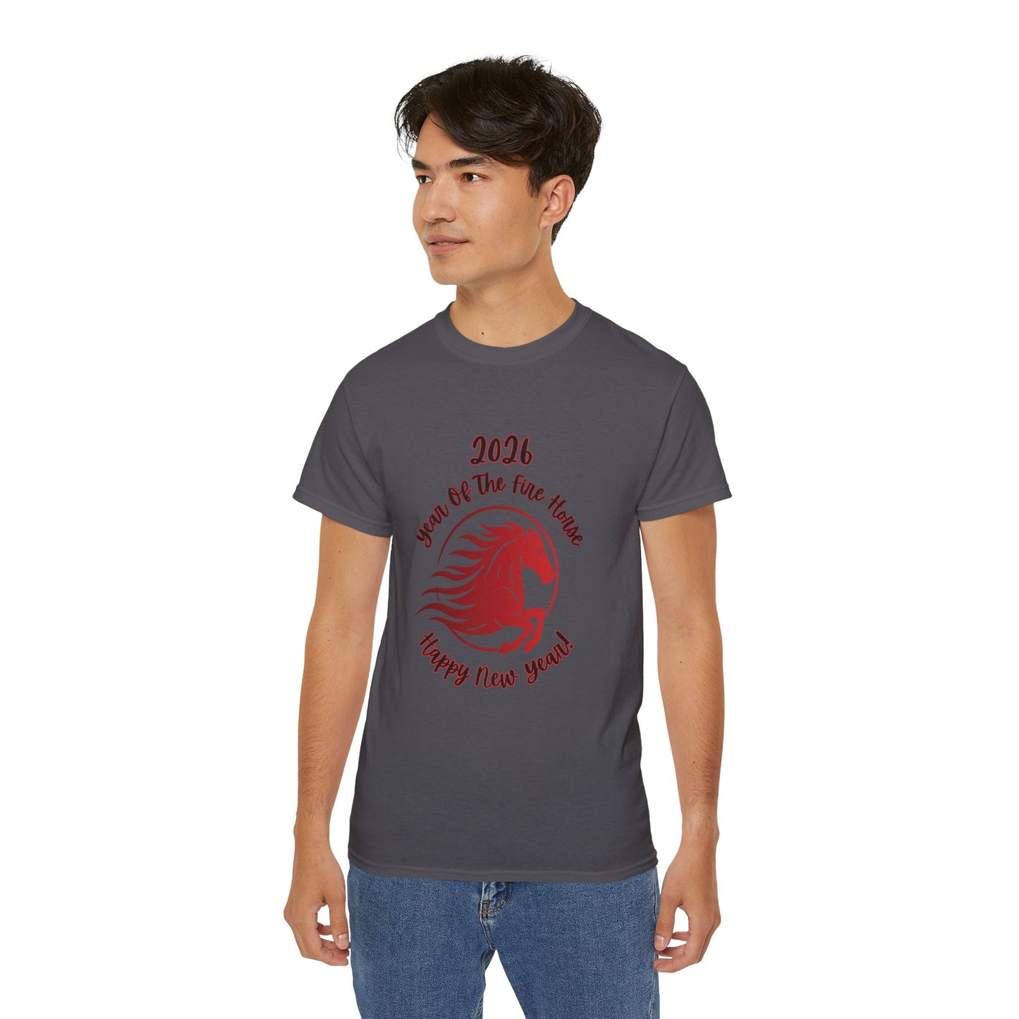 2026 "Year of the Horse" Tee — "Happy New Year" Lunar/ Chinese New Year, Unisex Adult T-Shirt