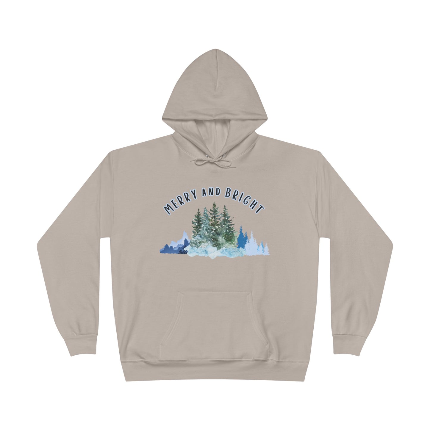 "Merry And Bright" Unisex EcoSmart® Pullover Hoodie Sweatshirt