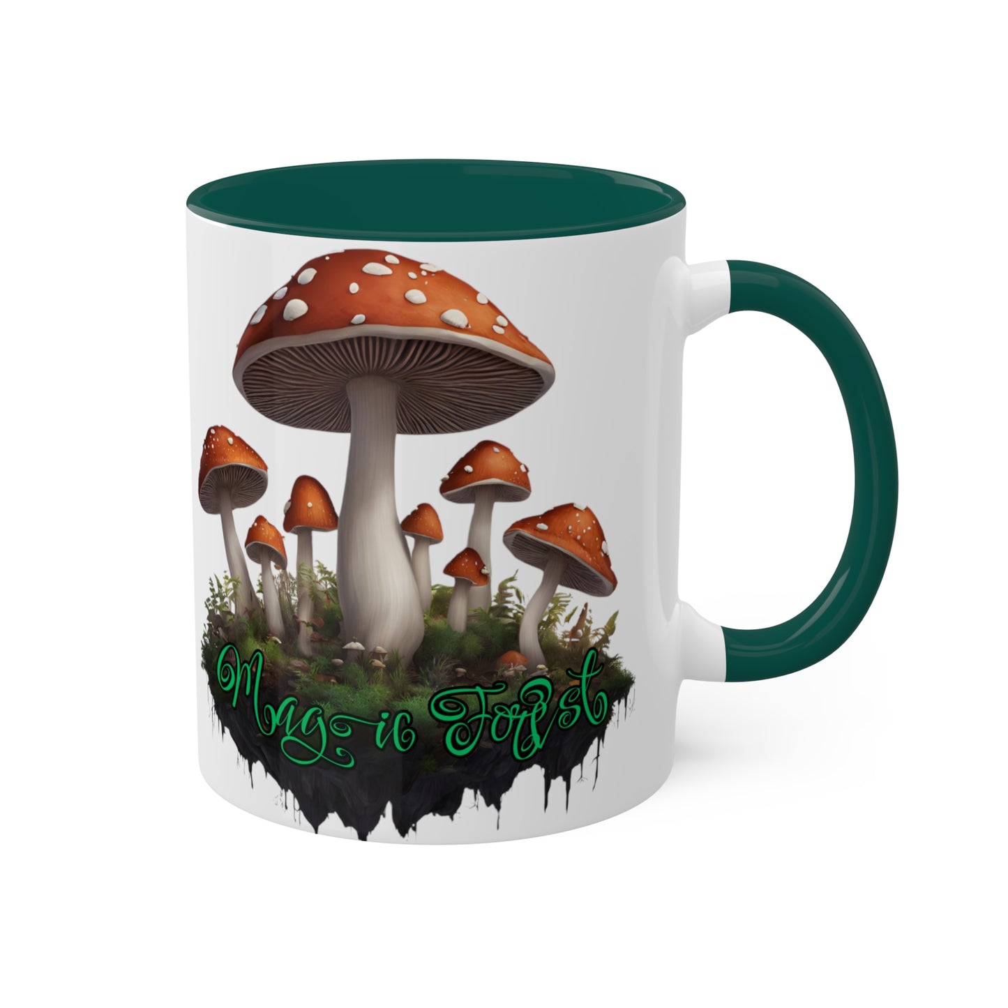 "Floating Magic Forest" White with Colorful Accents, 11 oz Mug