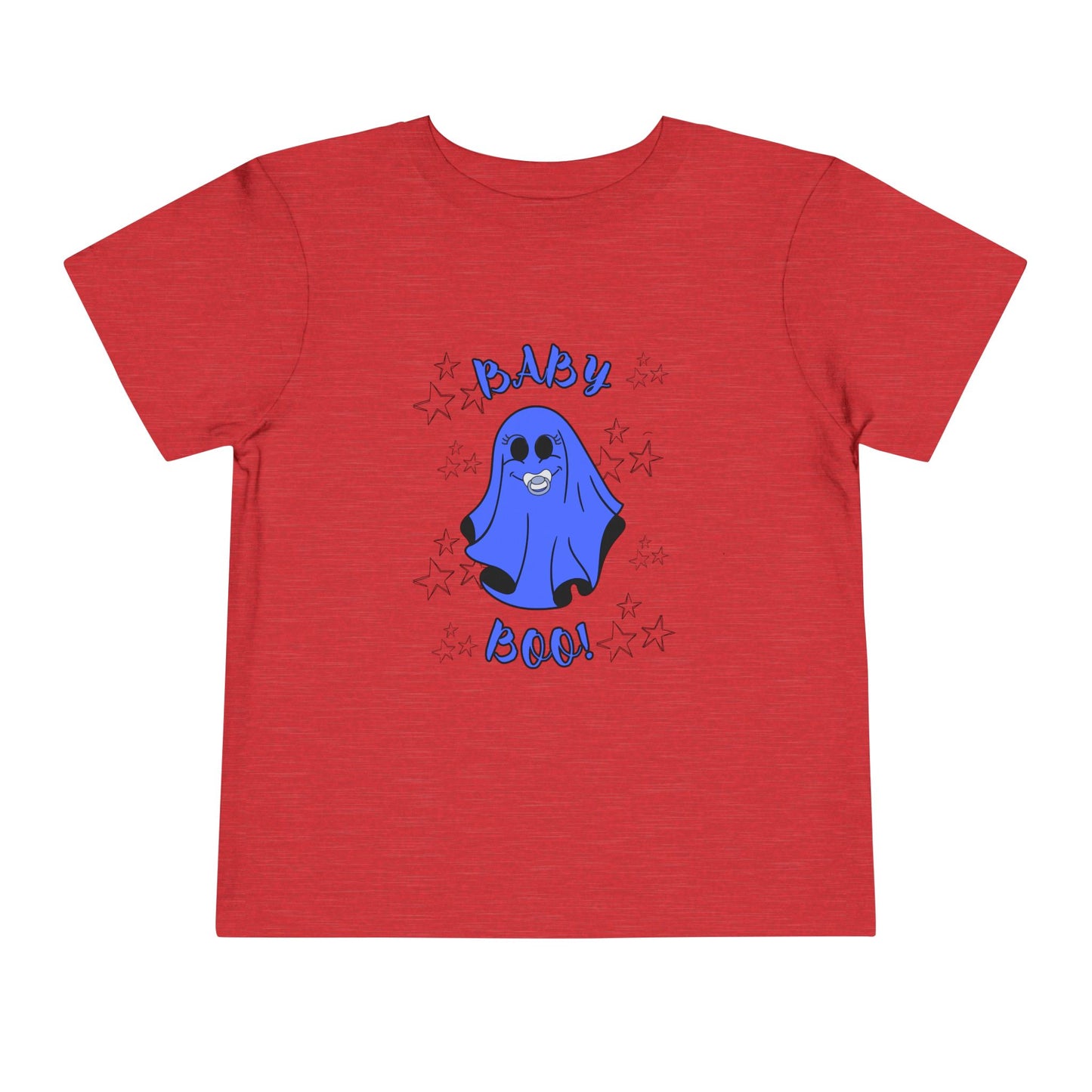 "Baby Boo-Blue", Toddler Starry Ghost Halloween Tee Shirt