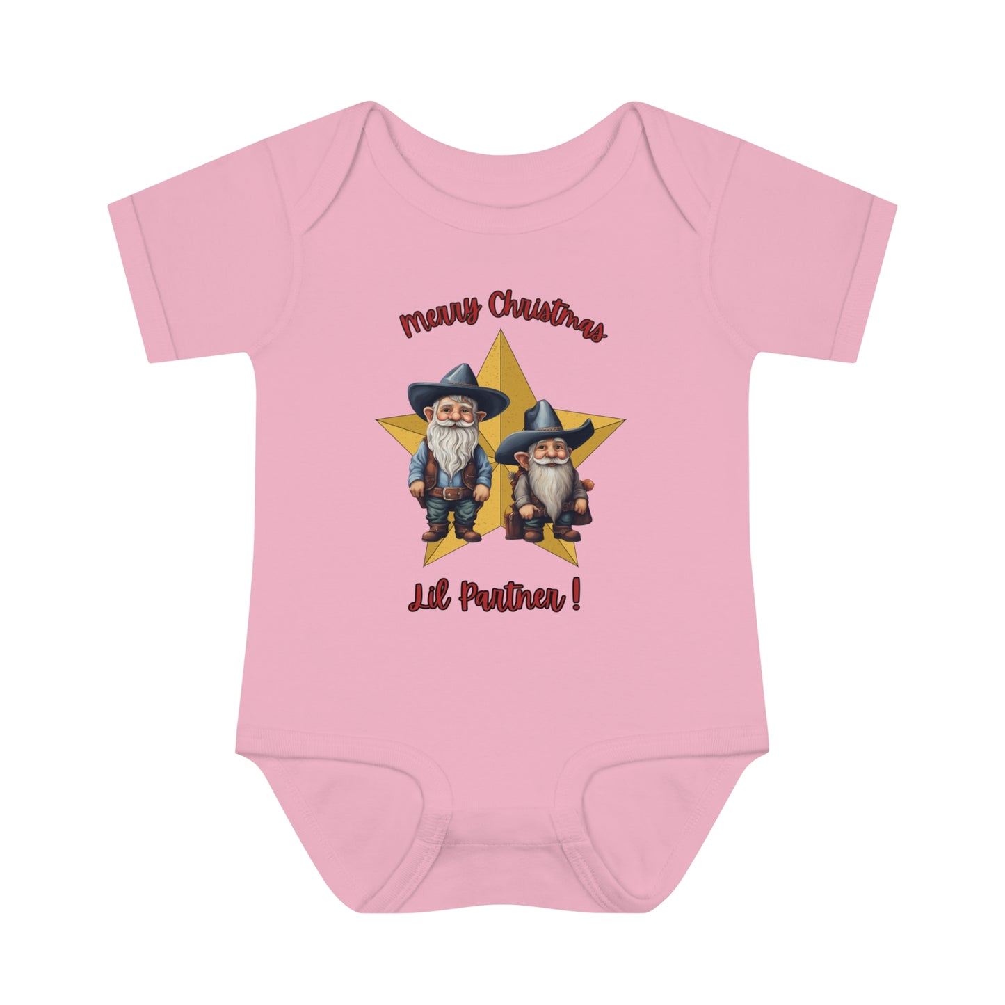"Mary Christmas Lil Partner! "Infant Baby Rib Bodysuit