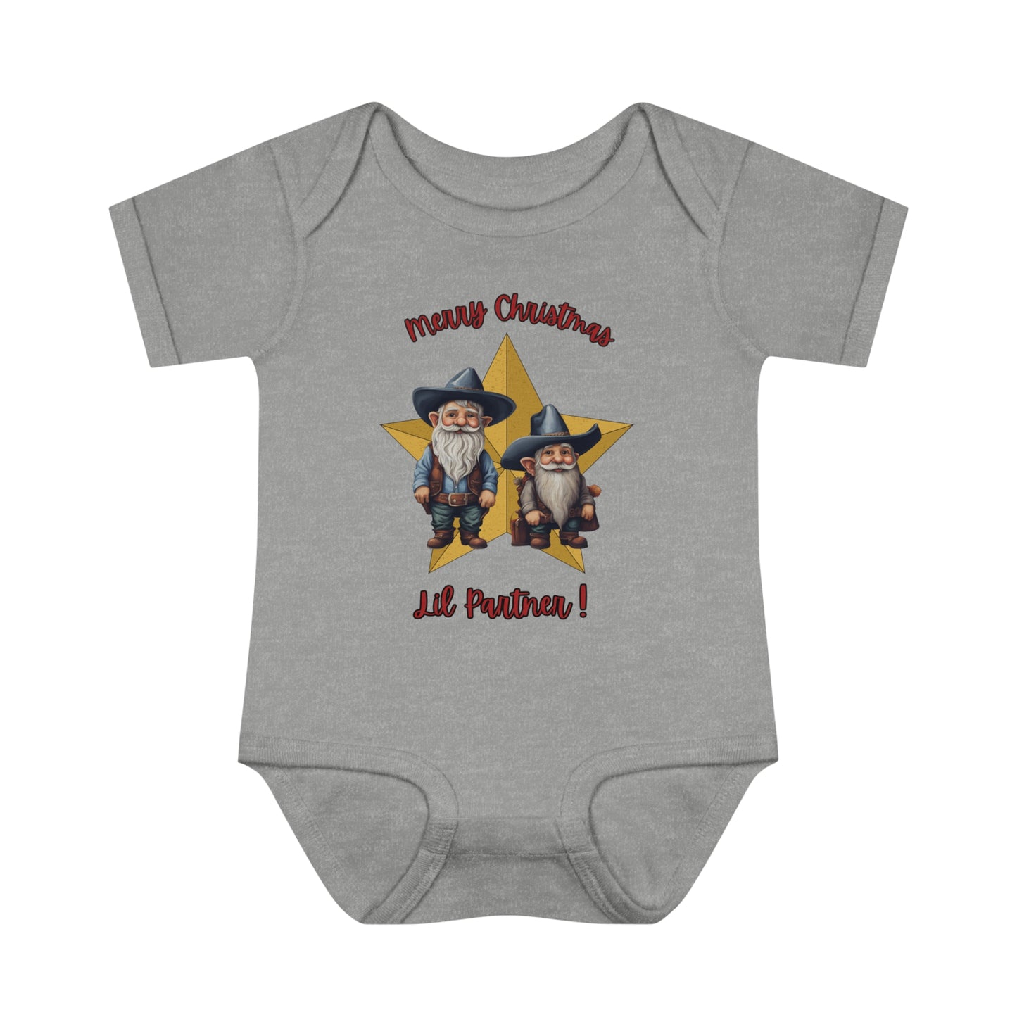 "Mary Christmas Lil Partner! "Infant Baby Rib Bodysuit