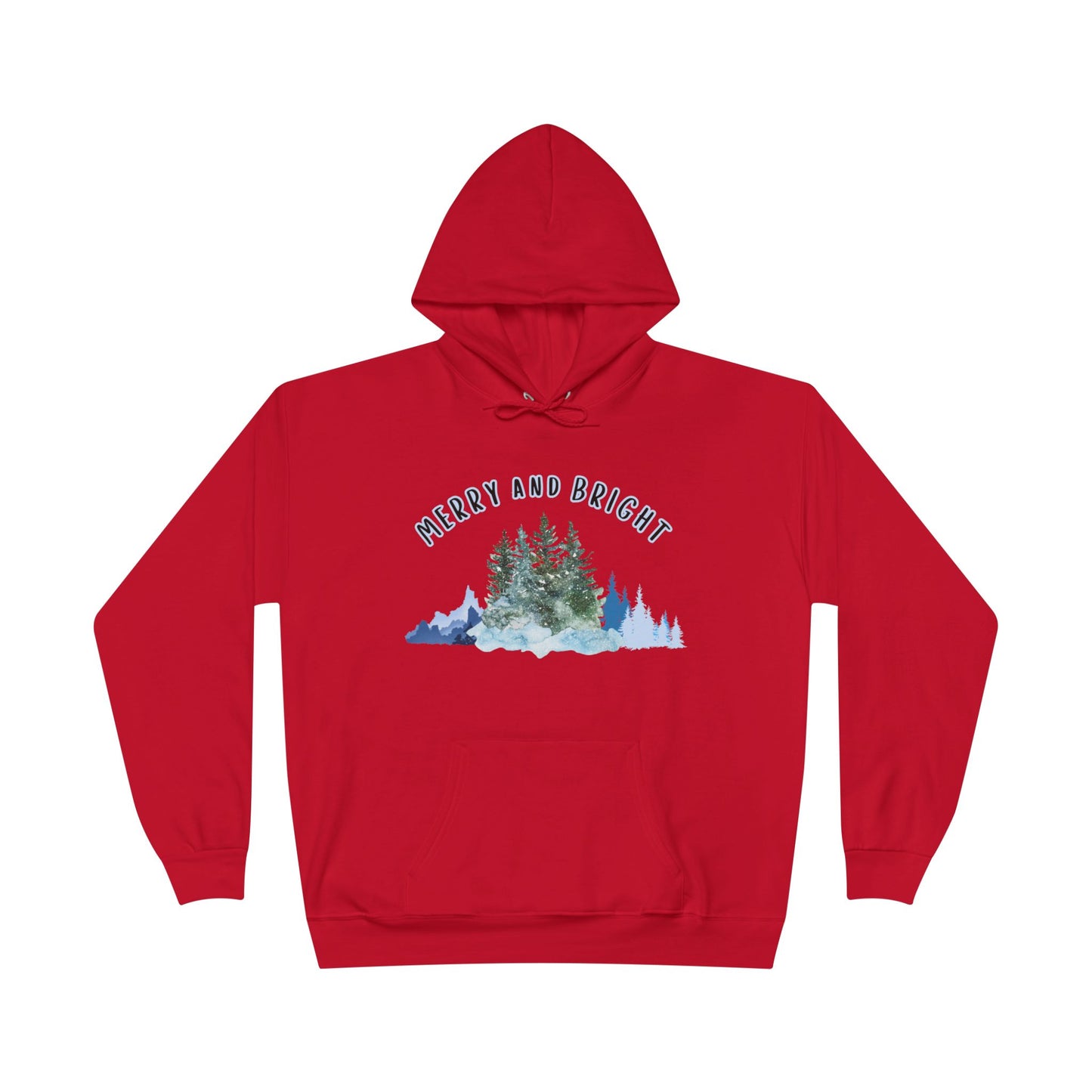"Merry And Bright" Unisex EcoSmart® Pullover Hoodie Sweatshirt