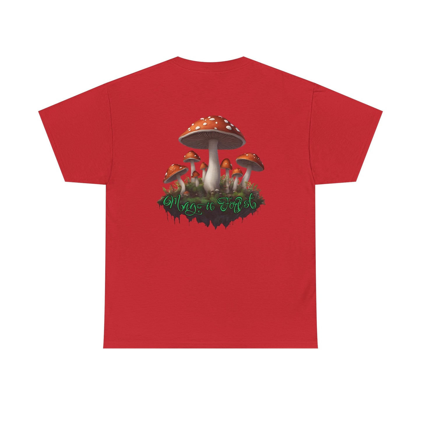 "Magic Forest", Unisex Heavy Cotton Tee - Vibrant Nature-Inspired Design