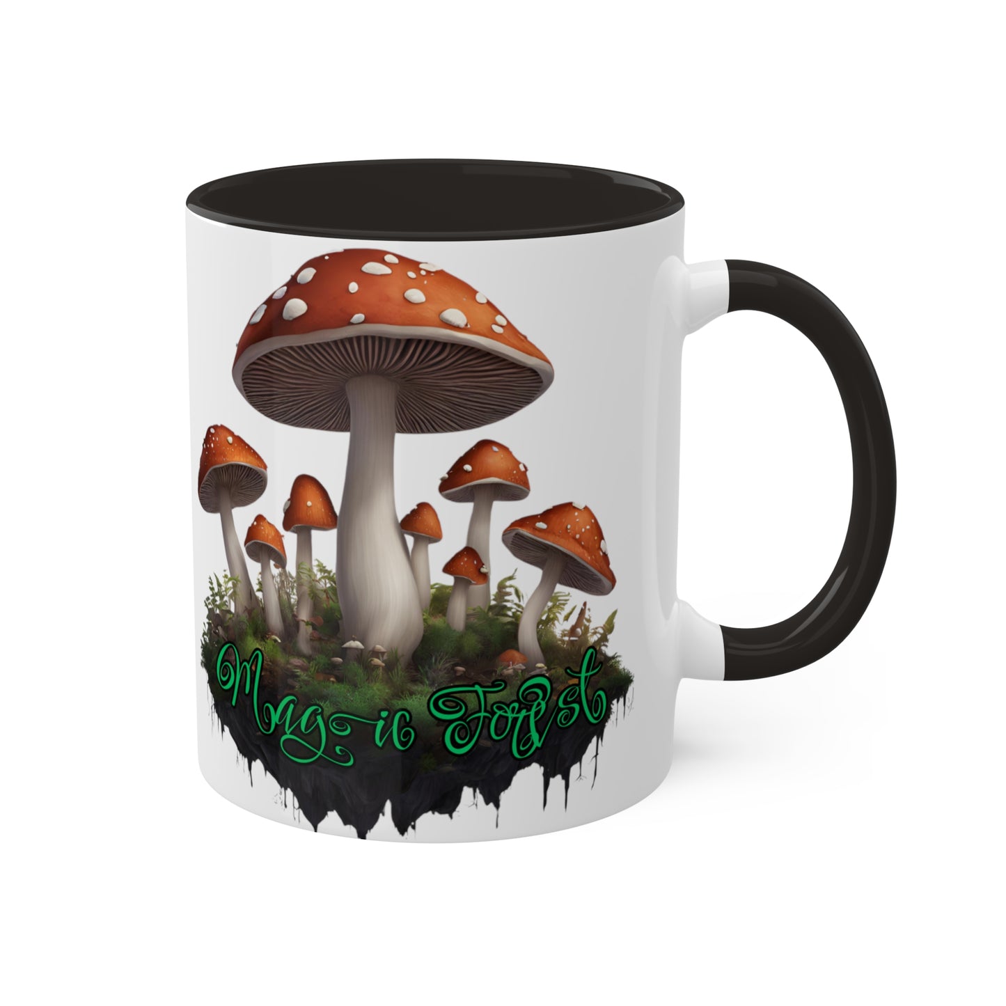 "Floating Magic Forest" White with Colorful Accents, 11 oz Mug
