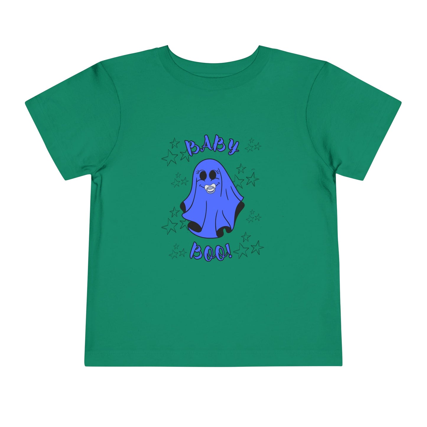 "Baby Boo-Blue", Toddler Starry Ghost Halloween Tee Shirt