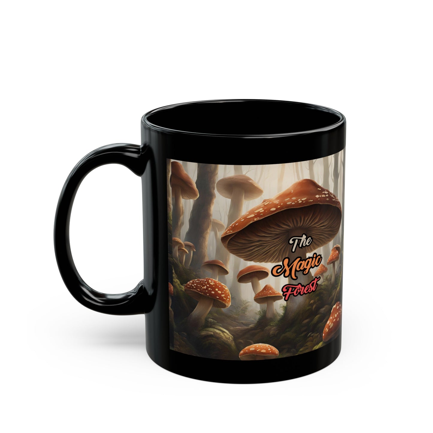 "The Magic Forest" Black Mug, 11oz