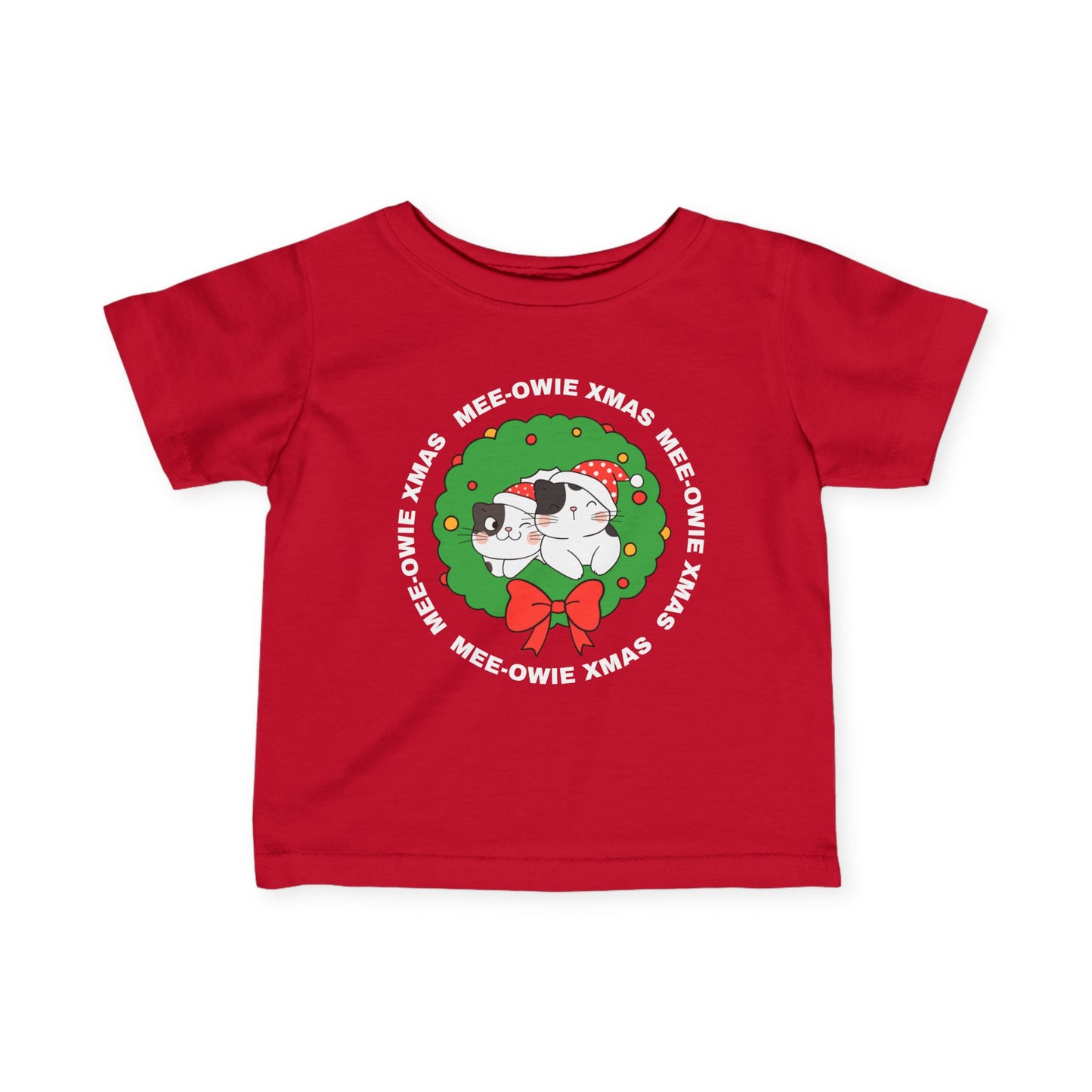 "Mee-Owie Christmas" Infant Fine Jersey Tee