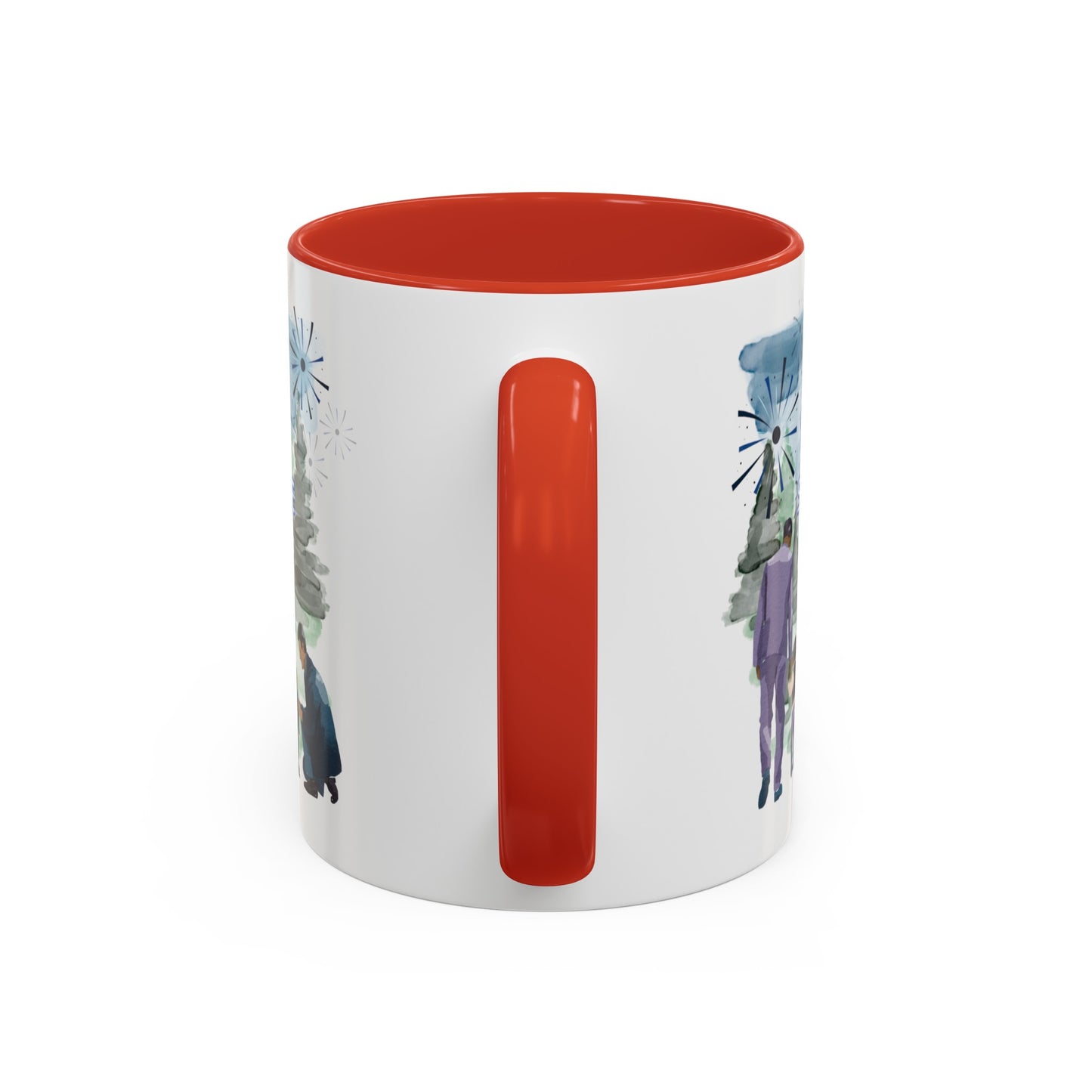 "Best Single Dad Ever" Retro Style Nature Setting, Accent Coffee Mug (11 oz, 15 oz)