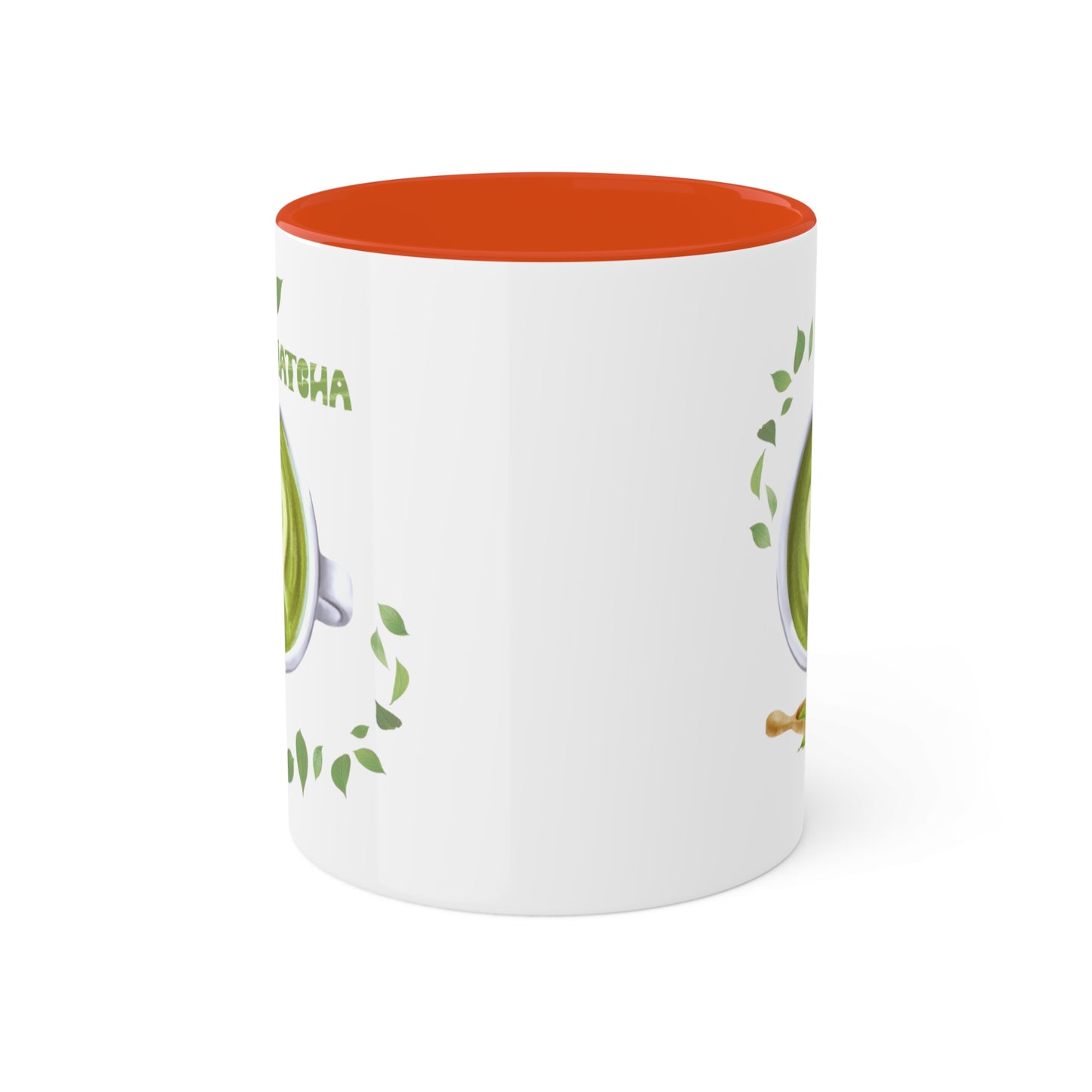 "Matcha Lover" Colorful Accent Mugs, 11 oz