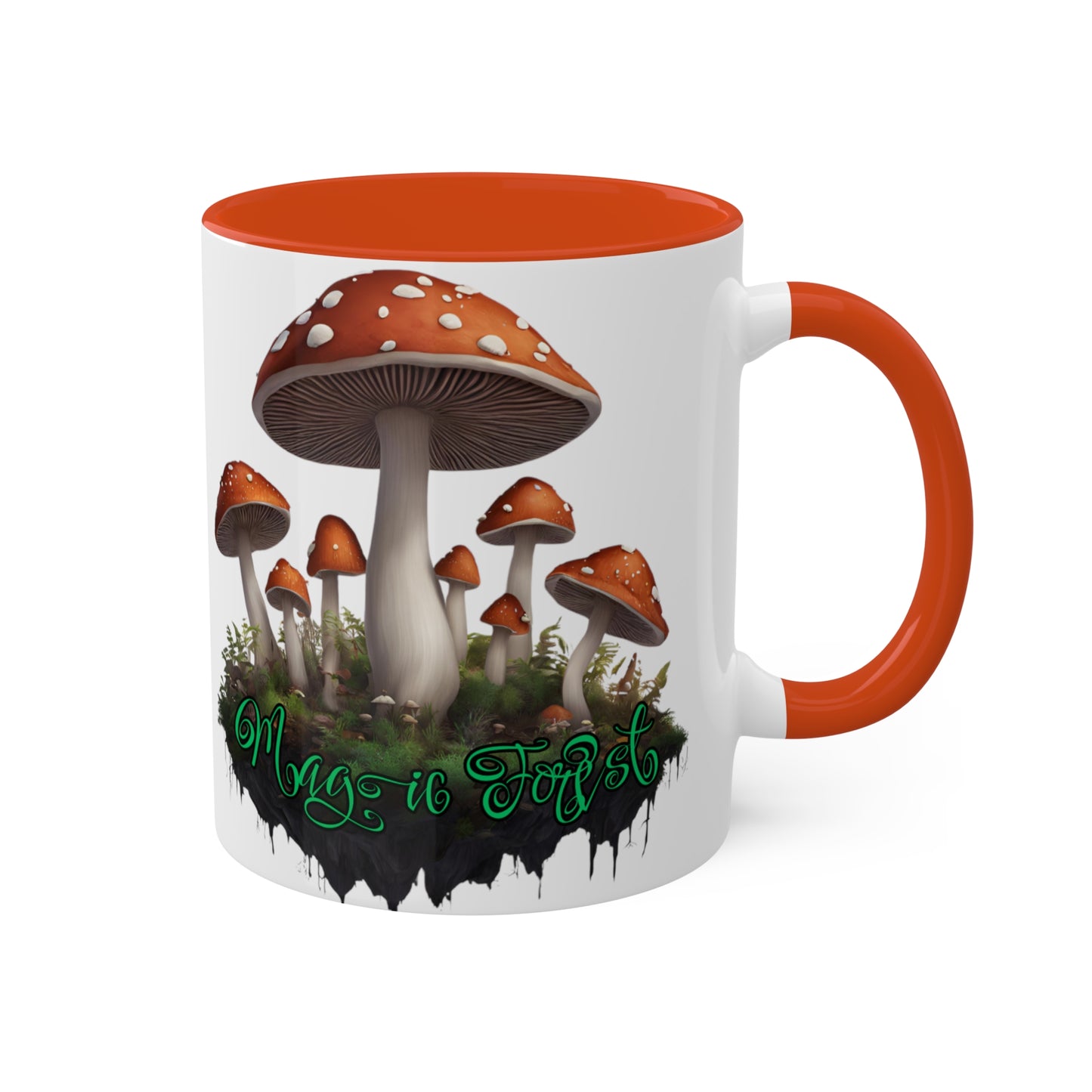"Floating Magic Forest" White with Colorful Accents, 11 oz Mug